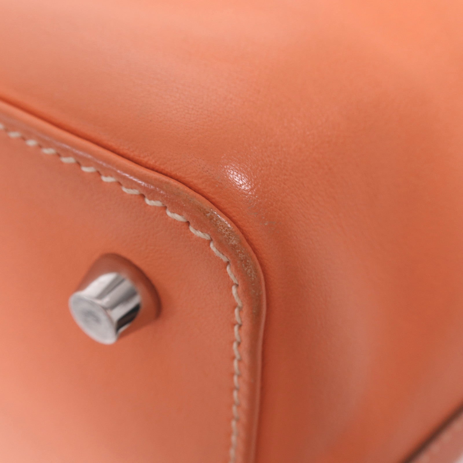 HERMES Swift皮革Toolbox 20銀扣手挽肩背兩用袋Crevette