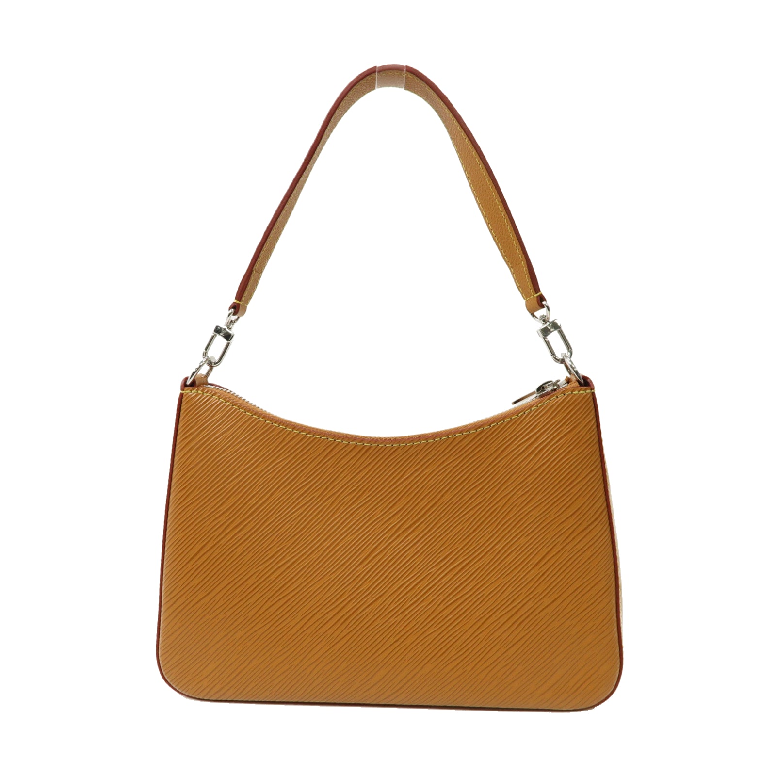 LOUIS VUITTON Epi Marelle銀扣手挽肩背兩用袋棕色