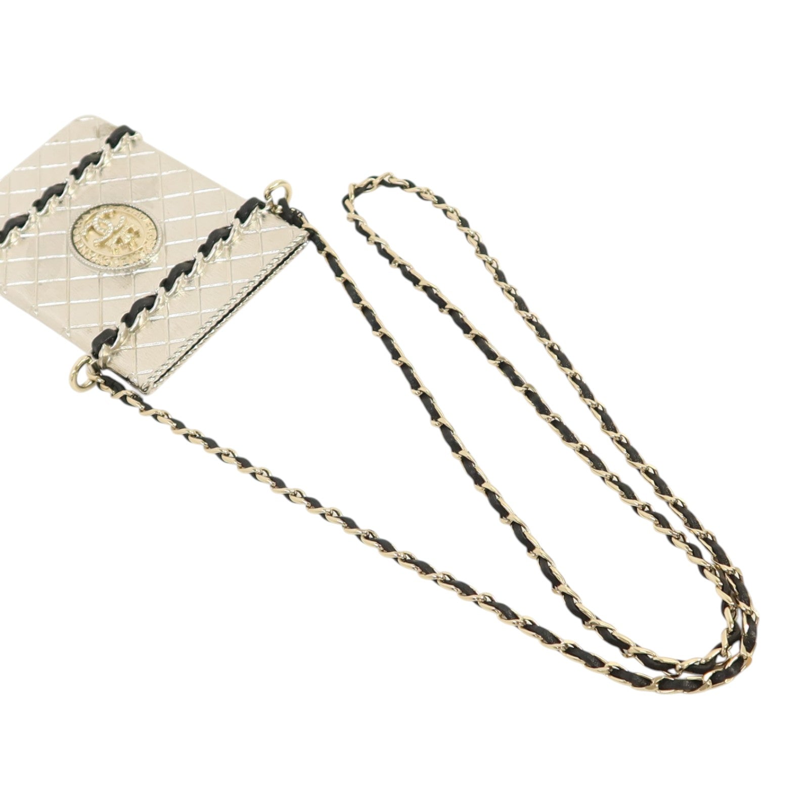 CHANEL 金屬Card Case With Chain金扣卡片套
