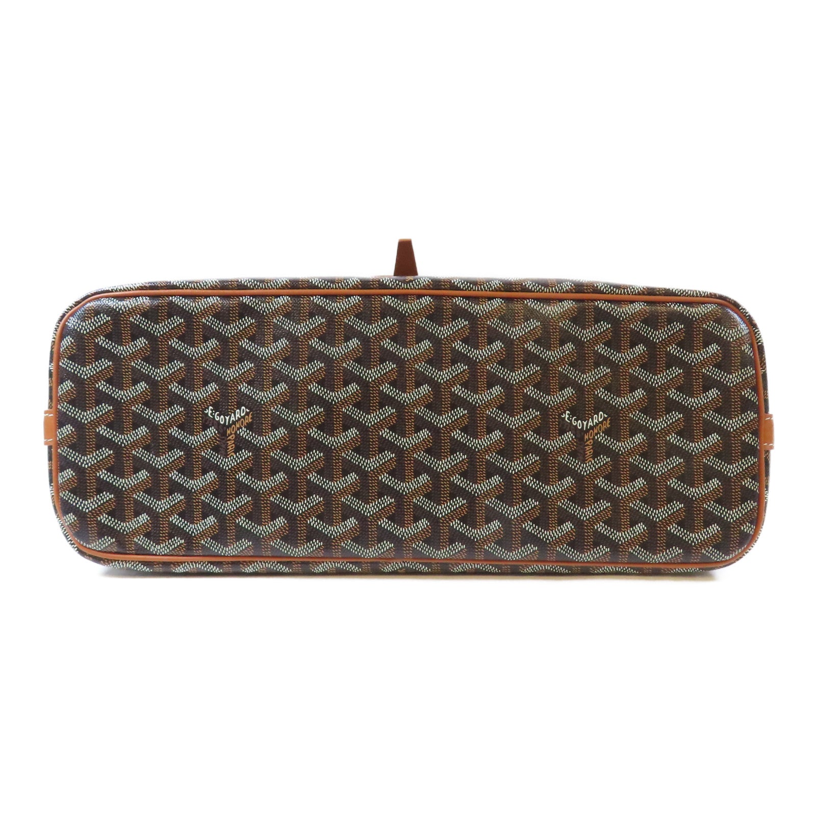 GOYARD 塗層帆布Capetien Messenger Bag銀扣肩背袋黑色/啡色