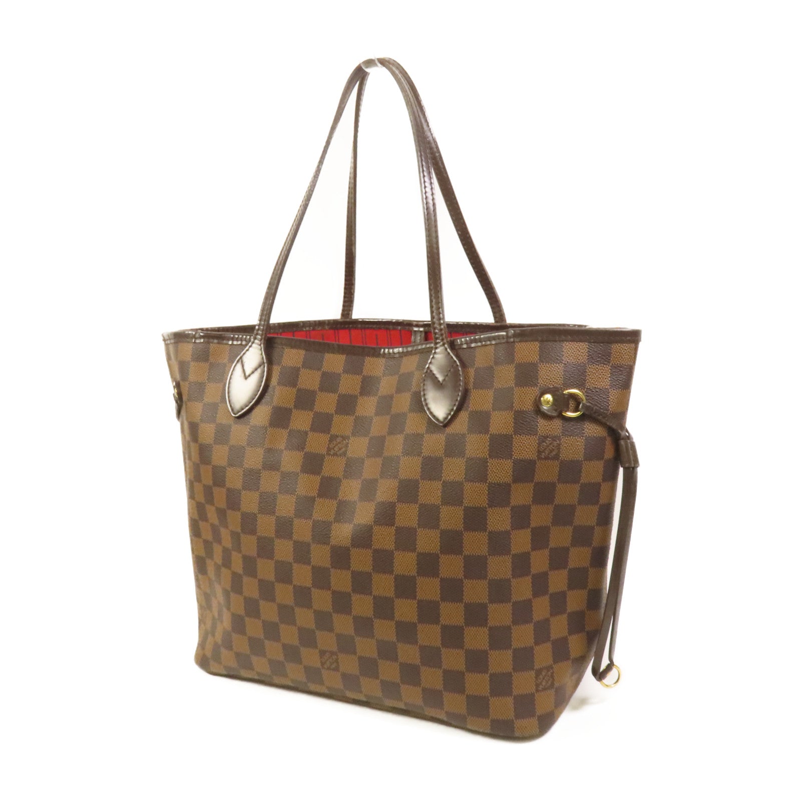LOUIS VUITTON Damier Neverfull MM金扣肩背袋/手挽袋