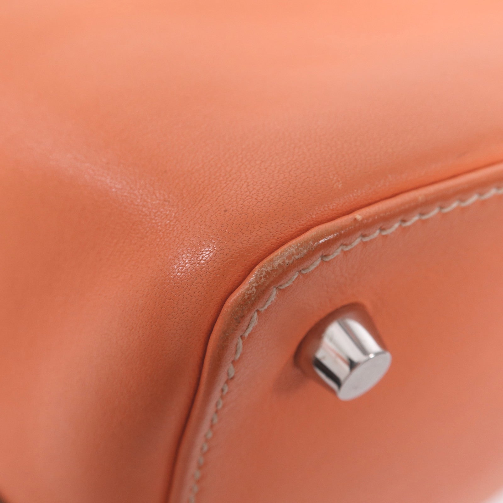 HERMES Swift皮革Toolbox 20銀扣手挽肩背兩用袋Crevette