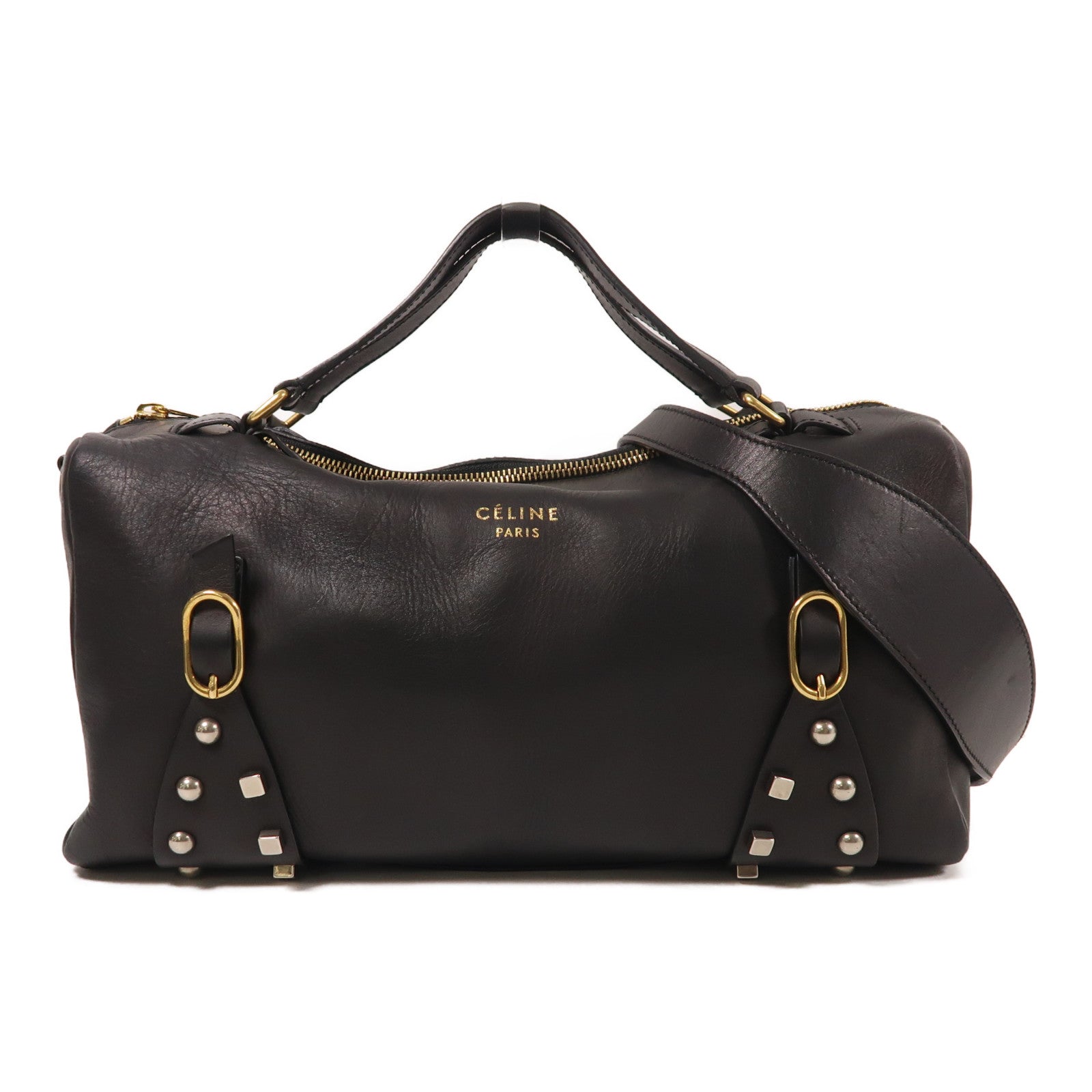 CELINE 牛皮皮革2 Way Shoulder手挽肩背兩用袋