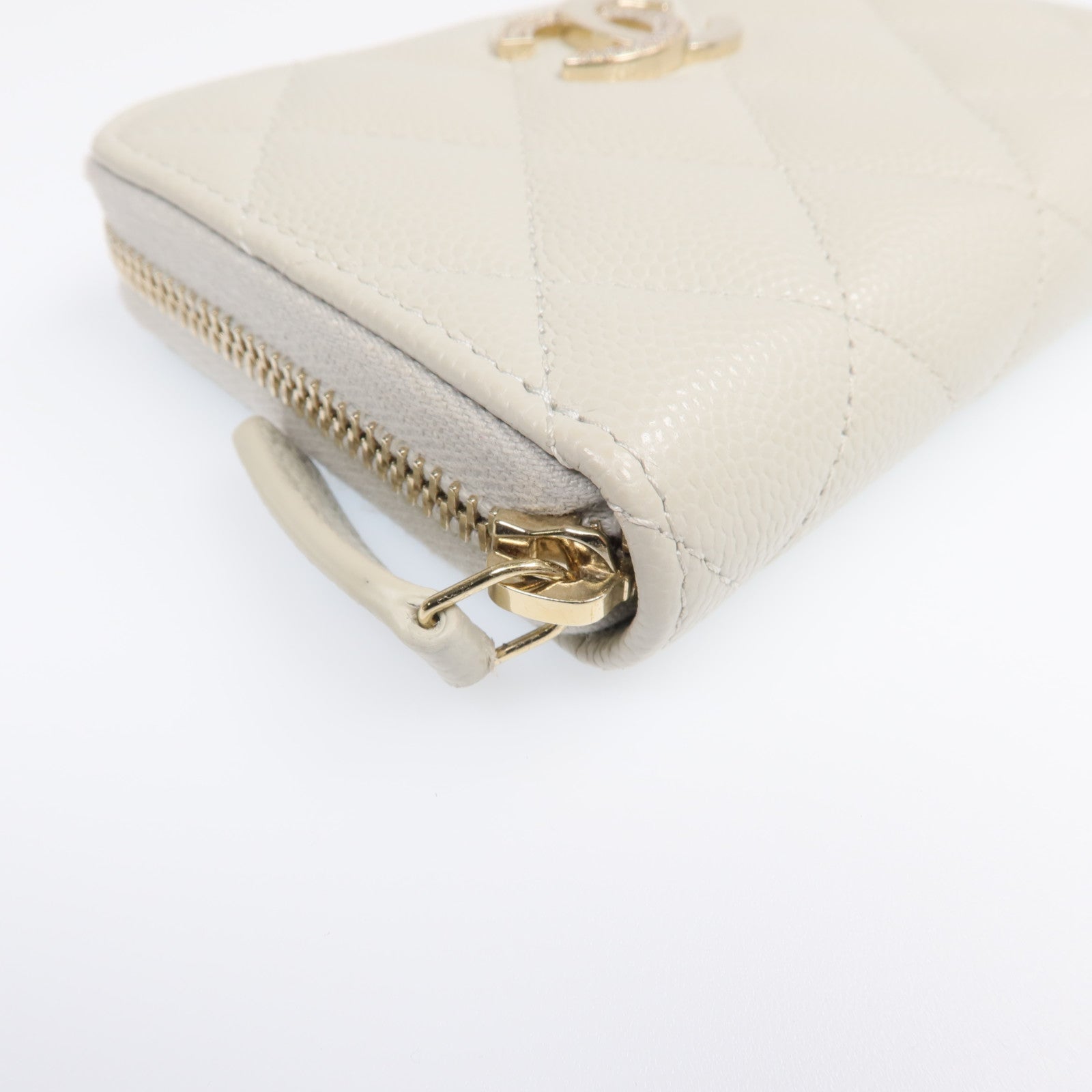 CHANEL 牛皮皮革Card Case銀扣卡片套