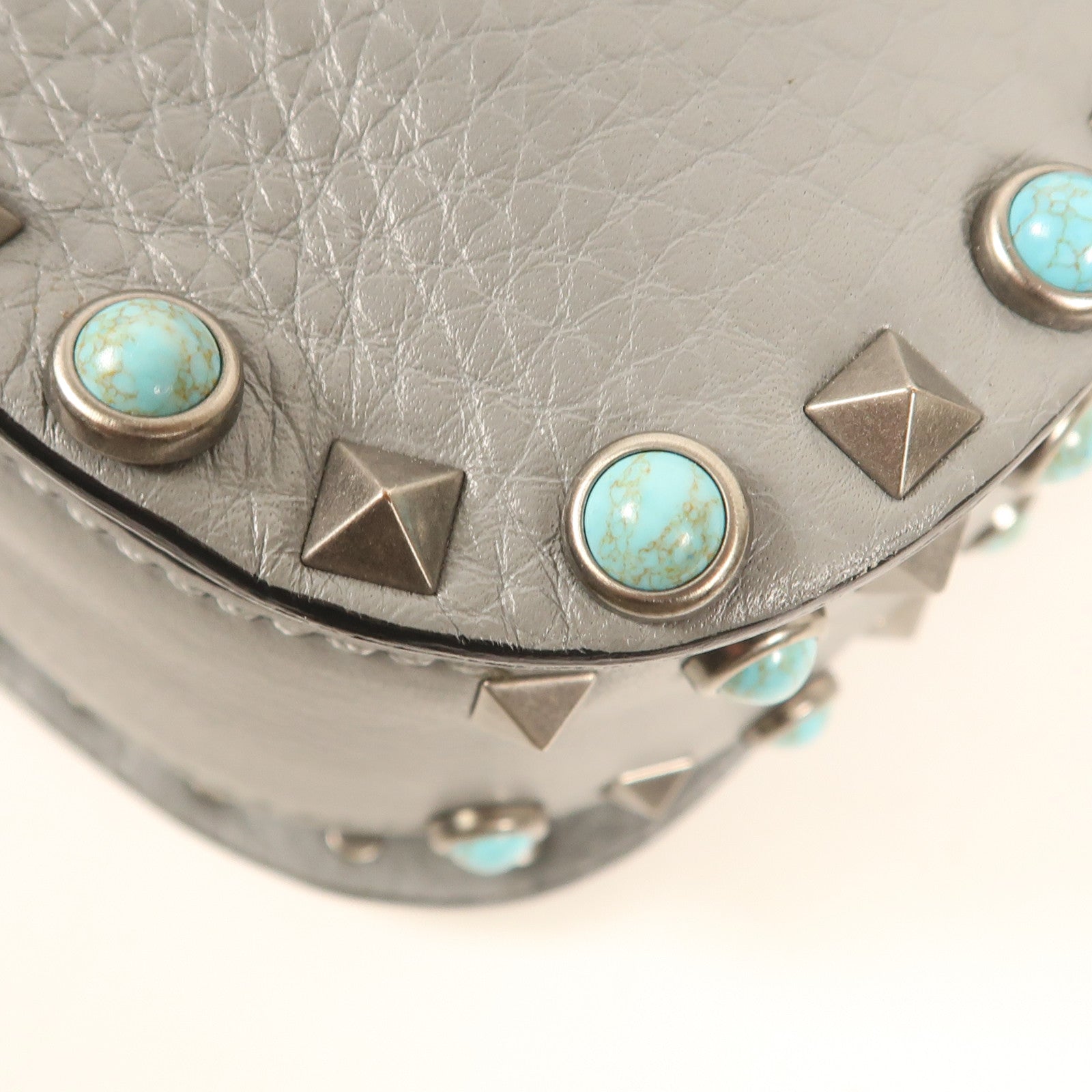 Valentino 牛皮皮革Shoulder Bag銀扣肩背袋