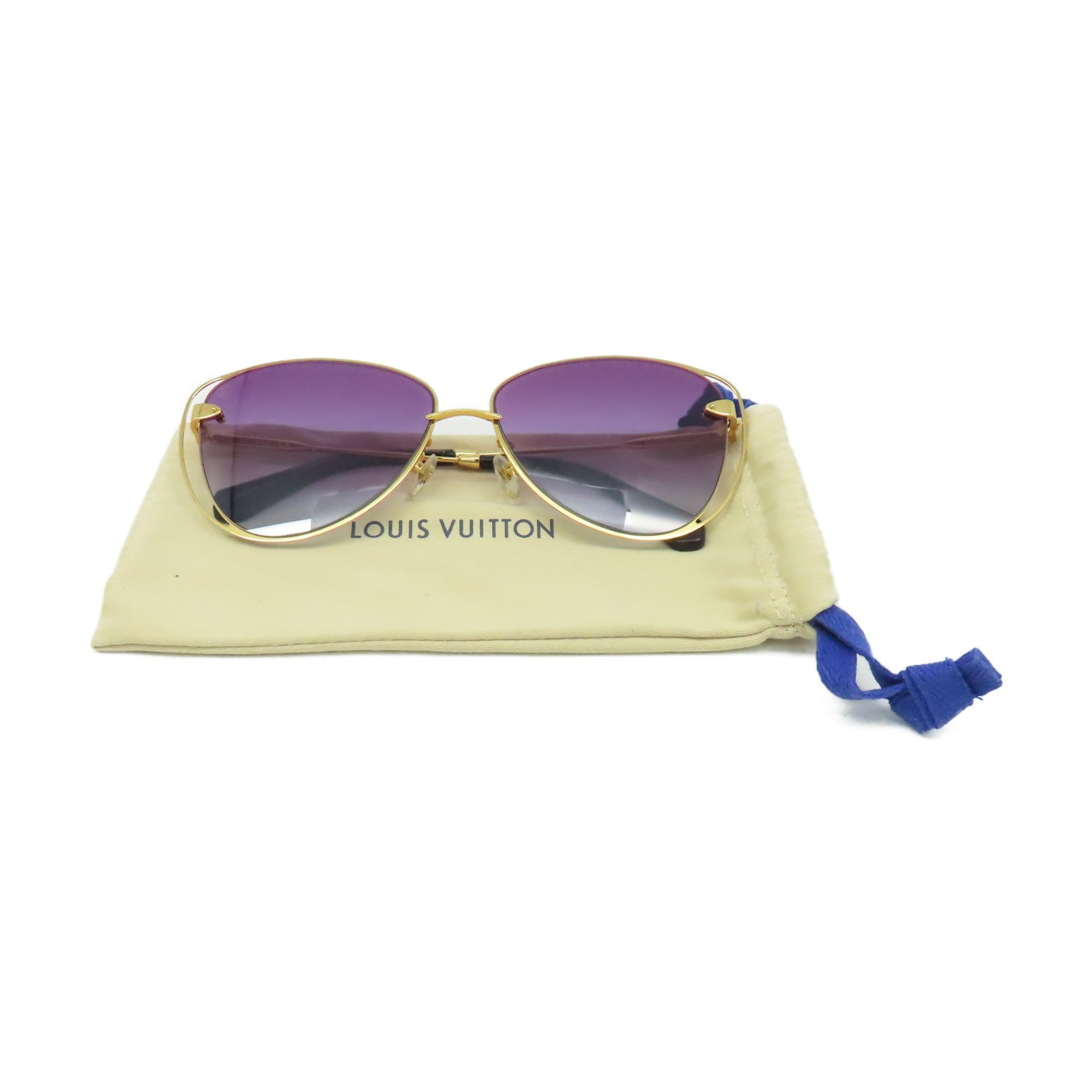 LOUIS VUITTON 【激減優惠】PVC/金屬A Nous Deux Sunglasses太陽眼鏡紫色/金色