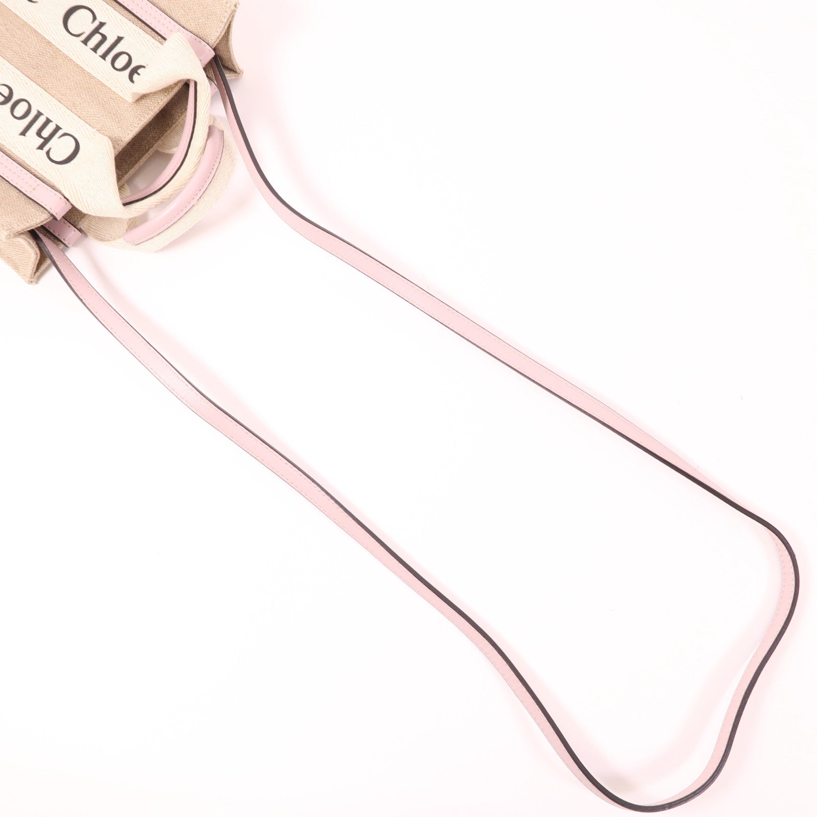 Chloe 帆布Mini Woody Tote手挽肩背兩用袋