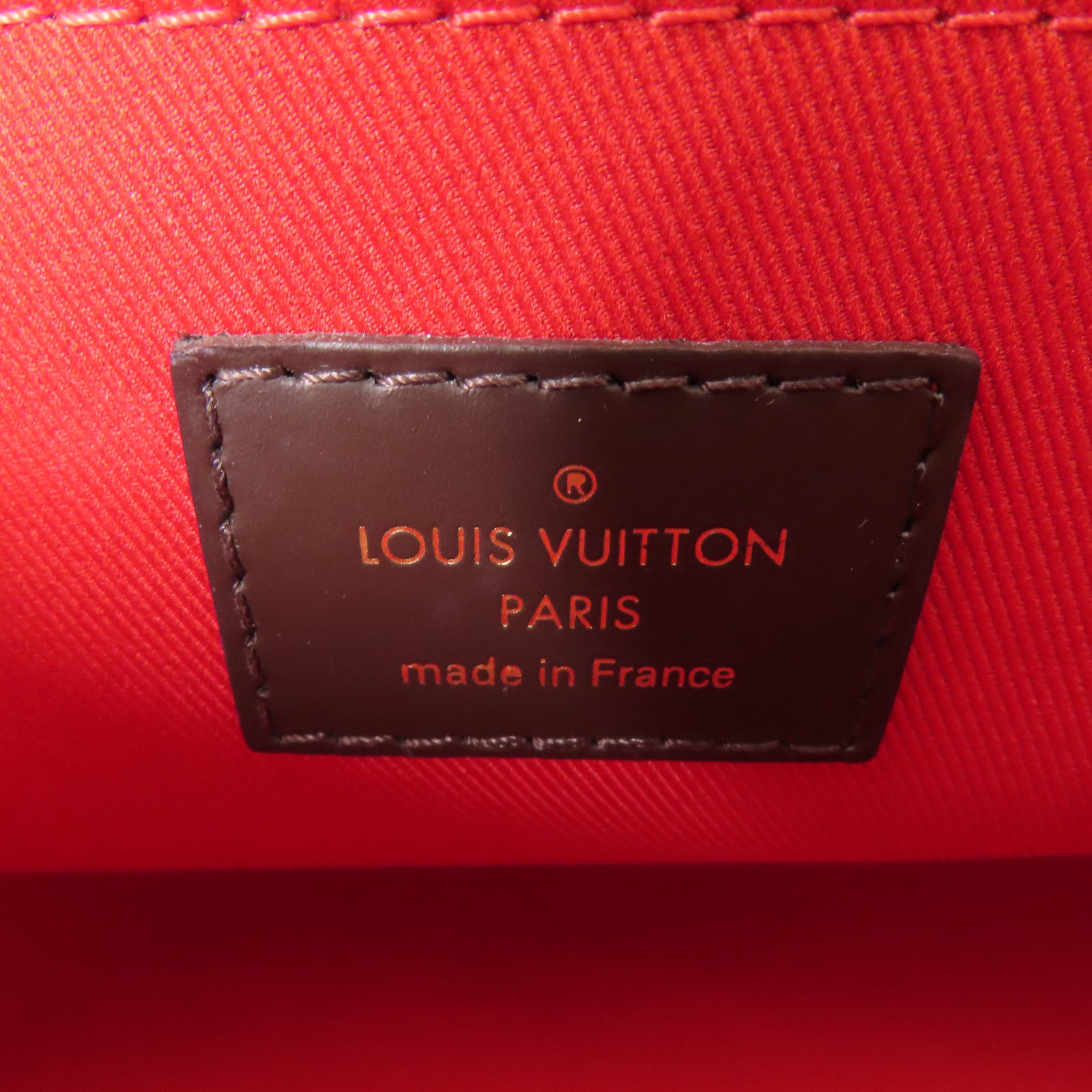 LOUIS VUITTON Damier Croisette金扣手挽肩背兩用袋