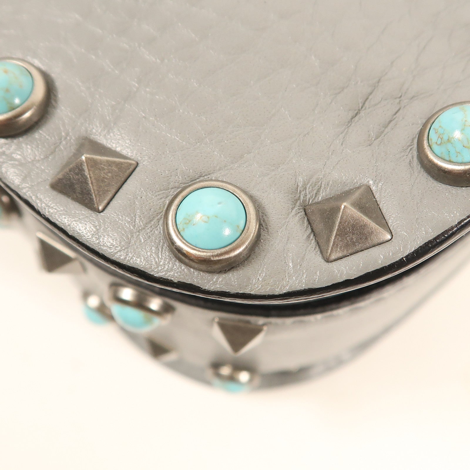 Valentino 牛皮皮革Shoulder Bag銀扣肩背袋