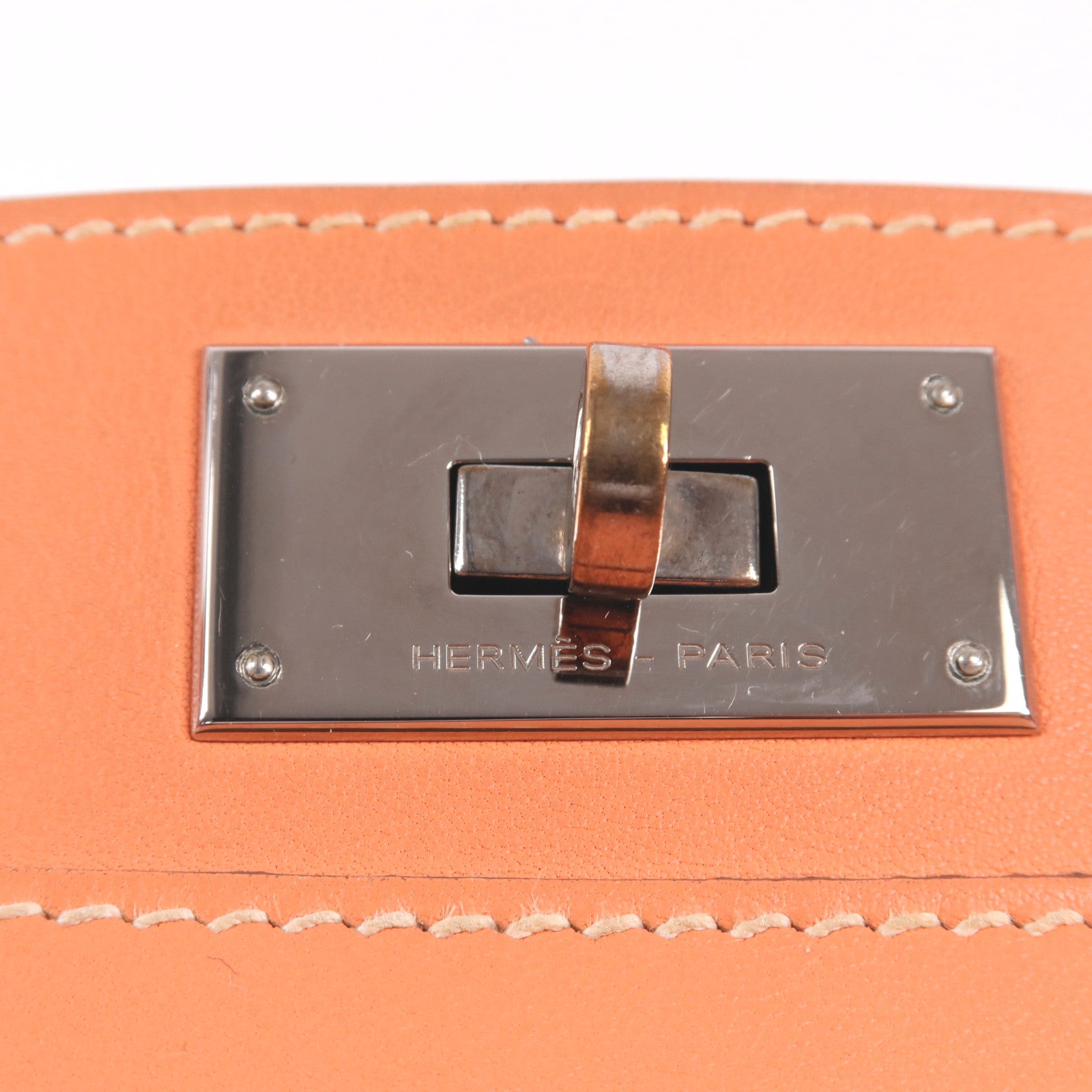 HERMES Swift皮革Toolbox 20銀扣手挽肩背兩用袋Crevette