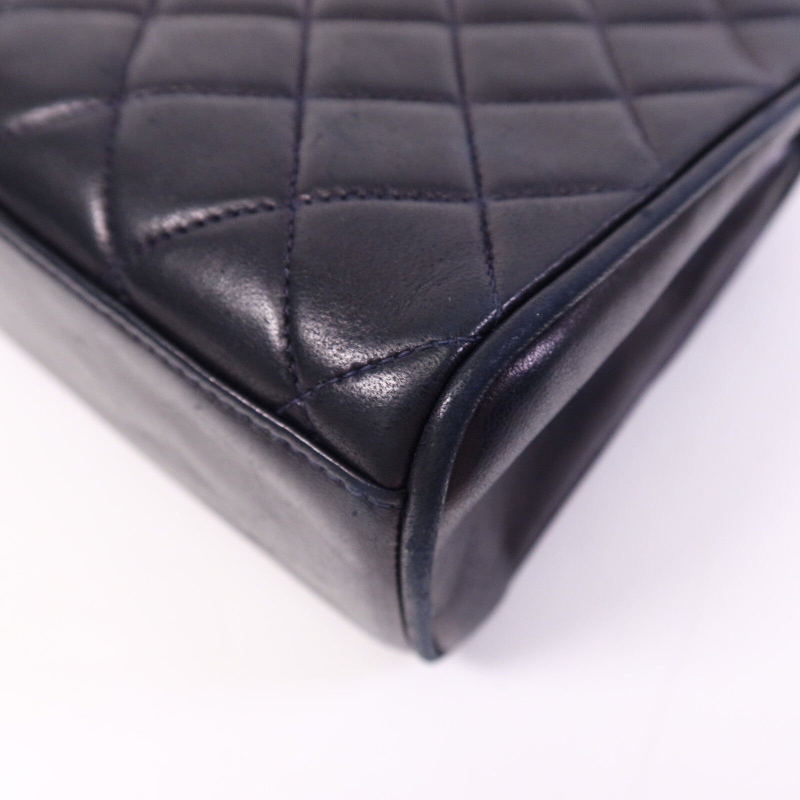 CHANEL 羊皮皮革Vintage Flap Bag金扣手挽袋