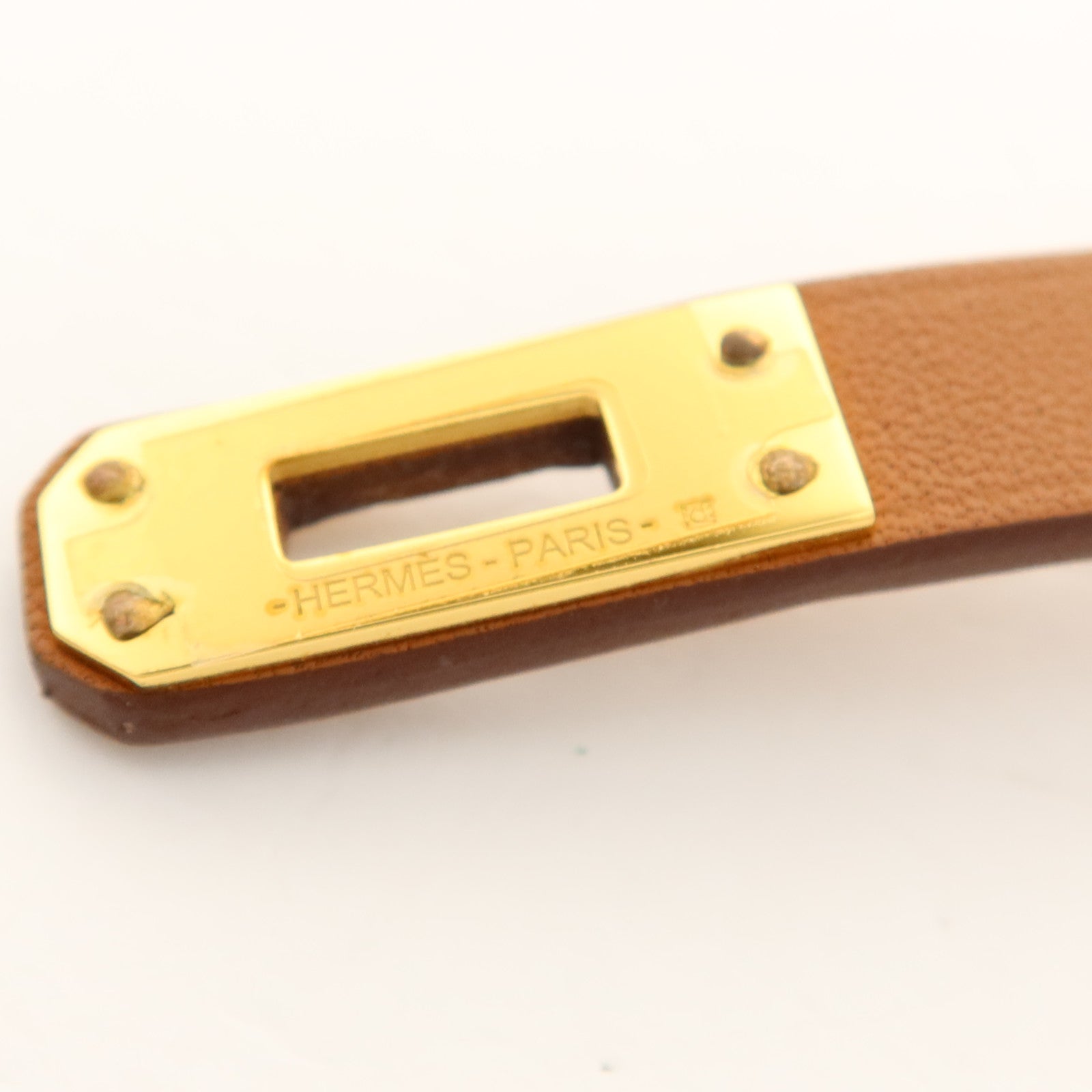 HERMES Swift皮革Mini Kelly Double Tour金扣手帶Gold