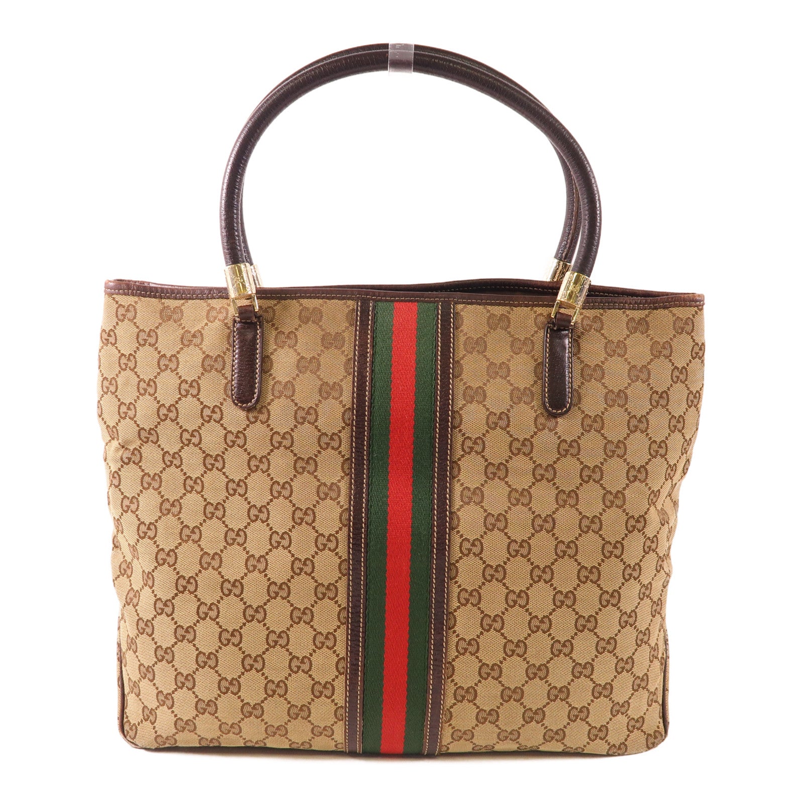 GUCCI 帆布Tote Bag金扣手挽袋