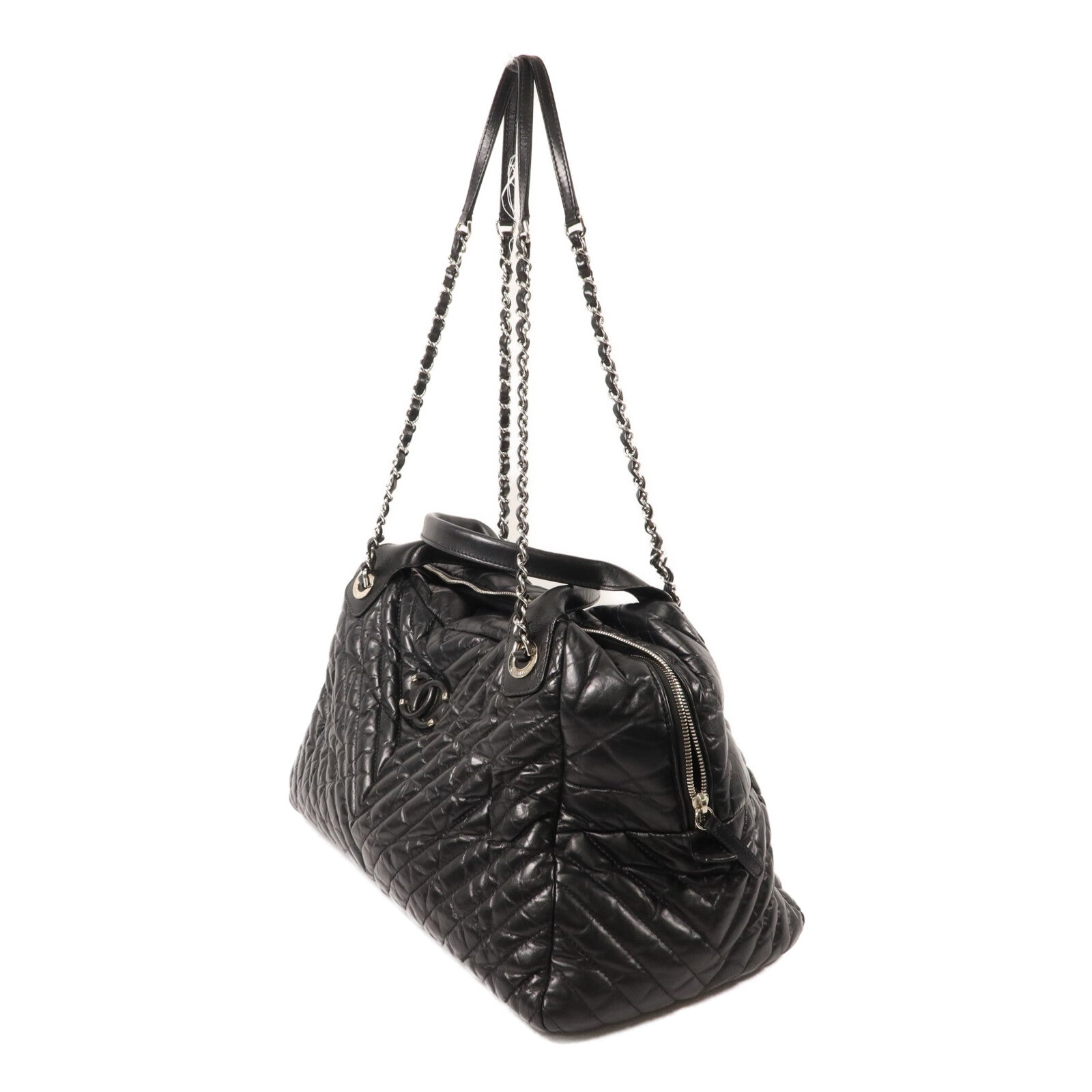 CHANEL 牛皮皮革Shoulder Bag鏈帶手挽肩背兩用袋