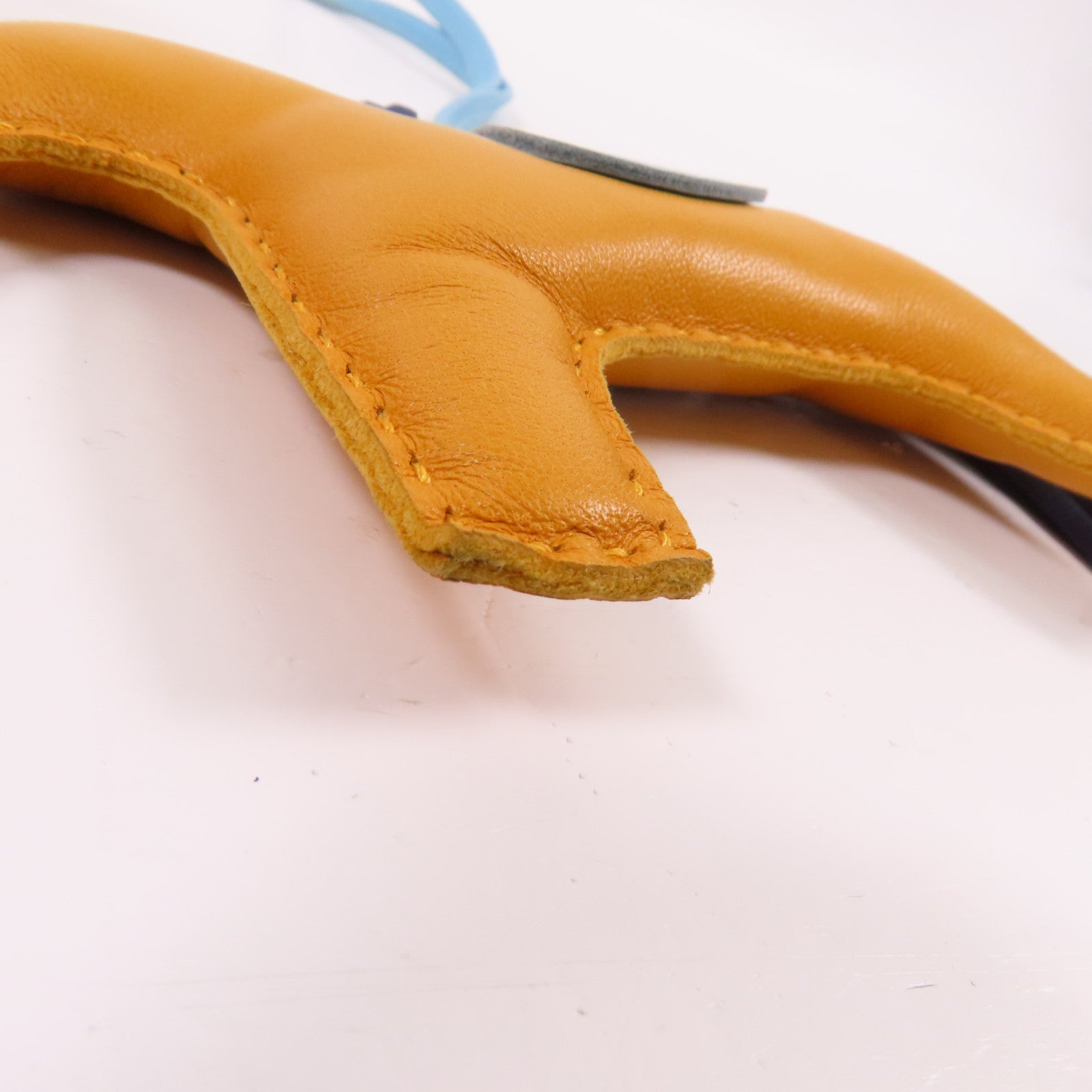 HERMES Milo皮革Rodeo MM Charm掛飾Jaune D'or