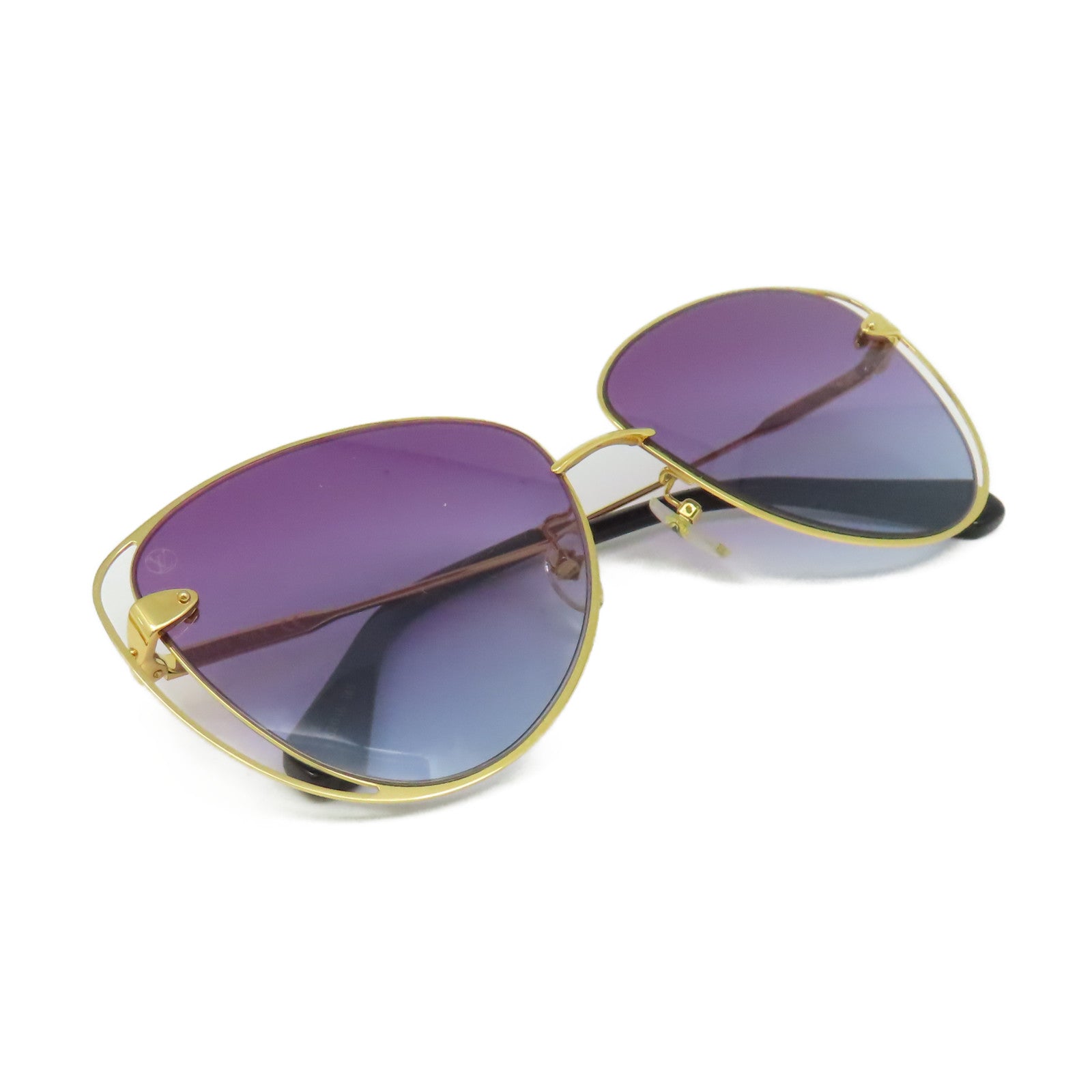 LOUIS VUITTON 【激減優惠】PVC/金屬A Nous Deux Sunglasses太陽眼鏡紫色/金色