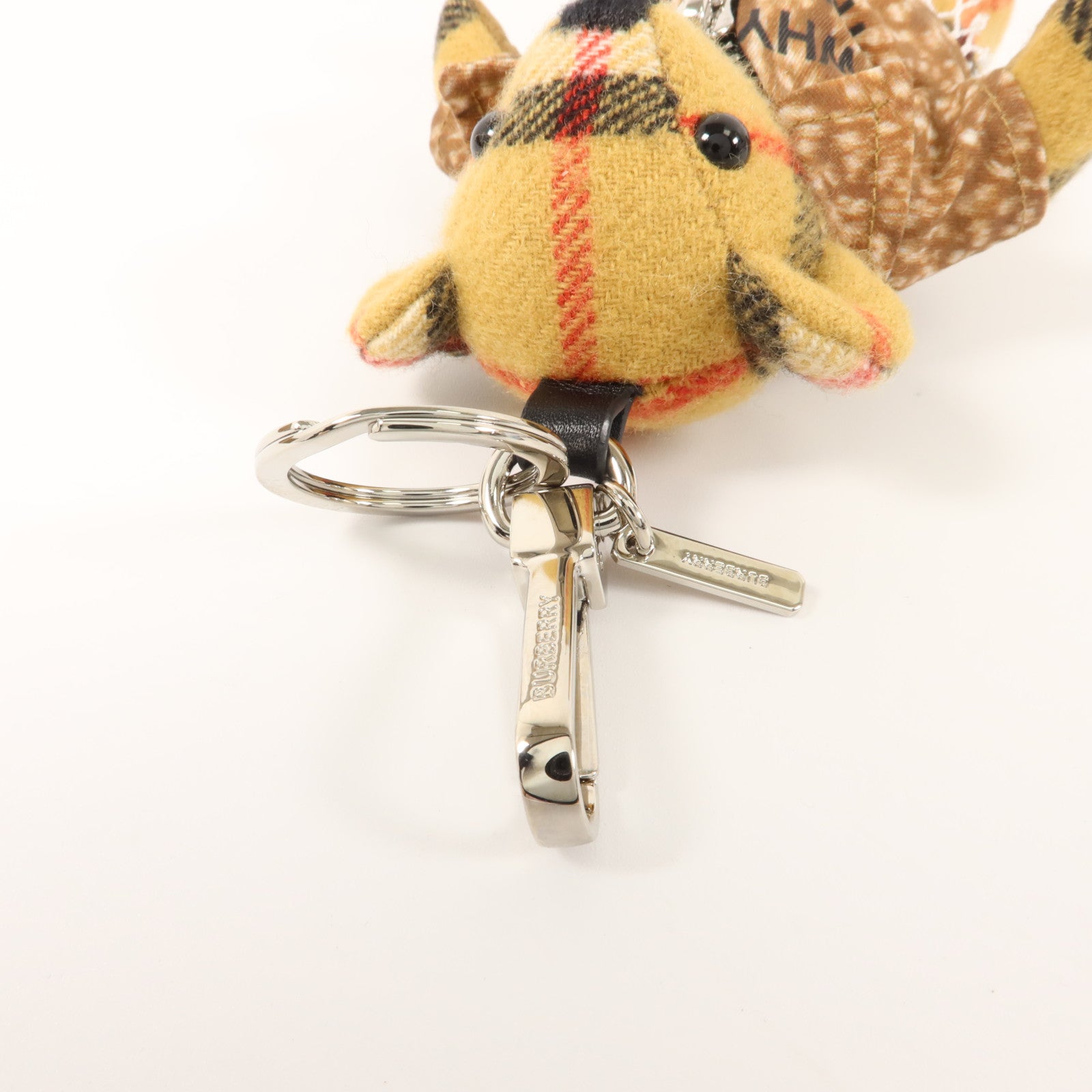 BURBERRY 羊絨/聚酯纖維Thomas Bear Key Chain鎖匙扣