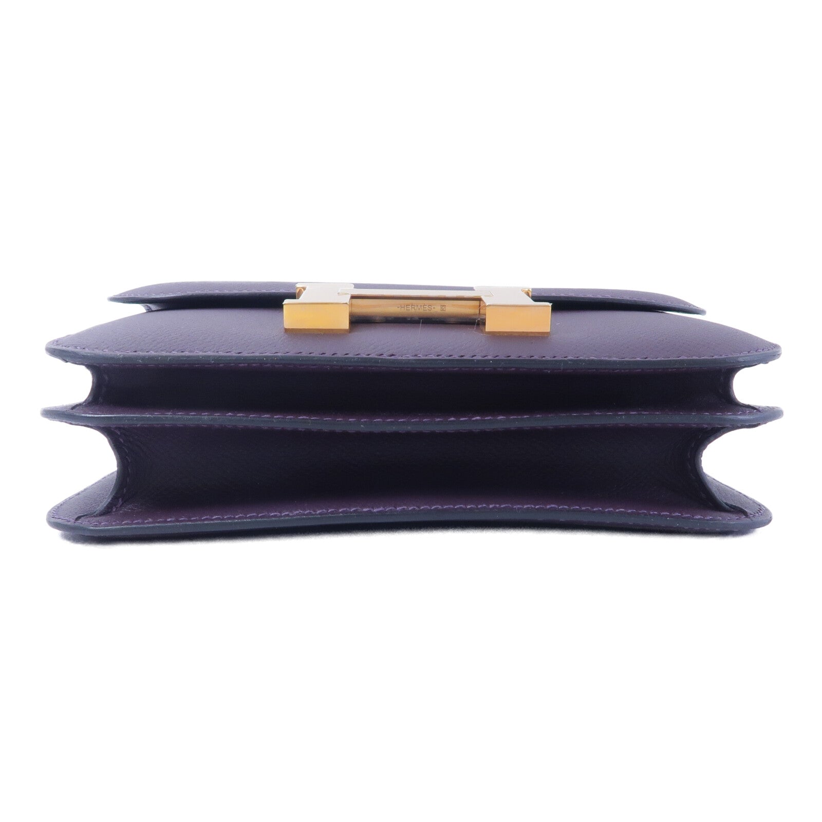HERMES Epsom皮革Constance Mini肩背袋Tosca