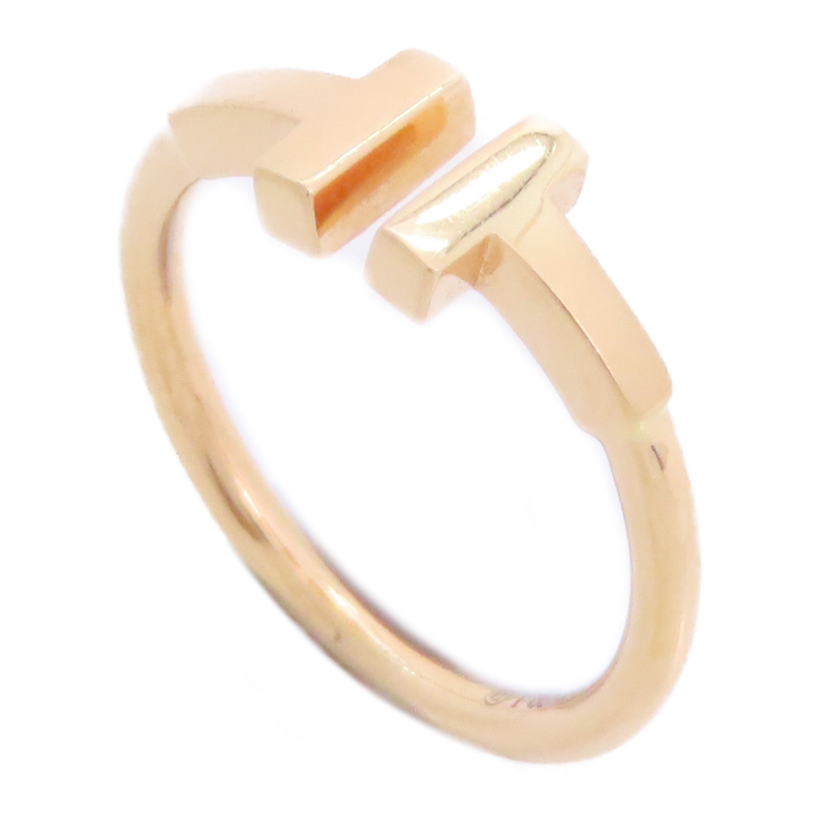 TIFFANY＆CO 18K玫瑰金T Wire Ring戒指US#4.75
