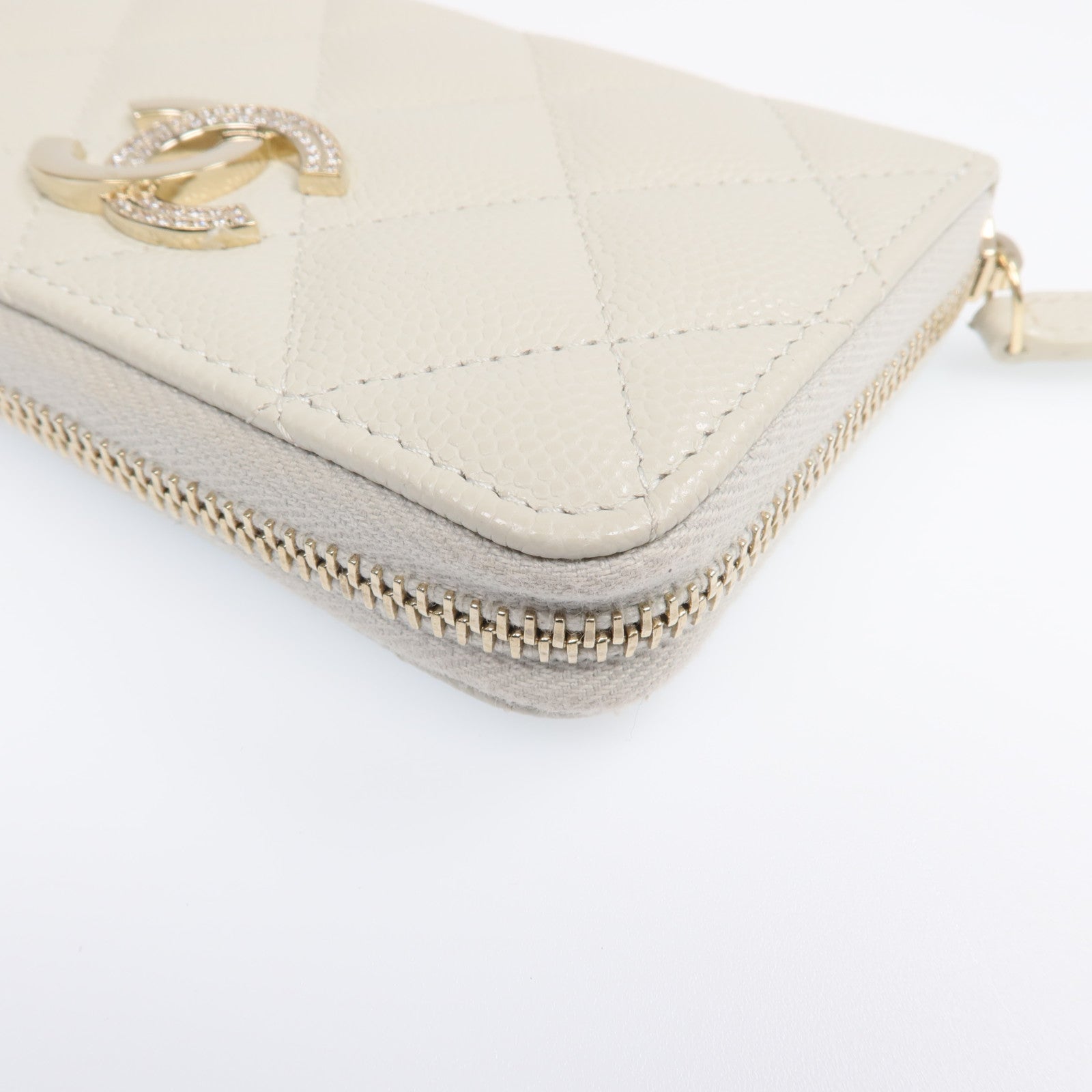 CHANEL 牛皮皮革Card Case銀扣卡片套