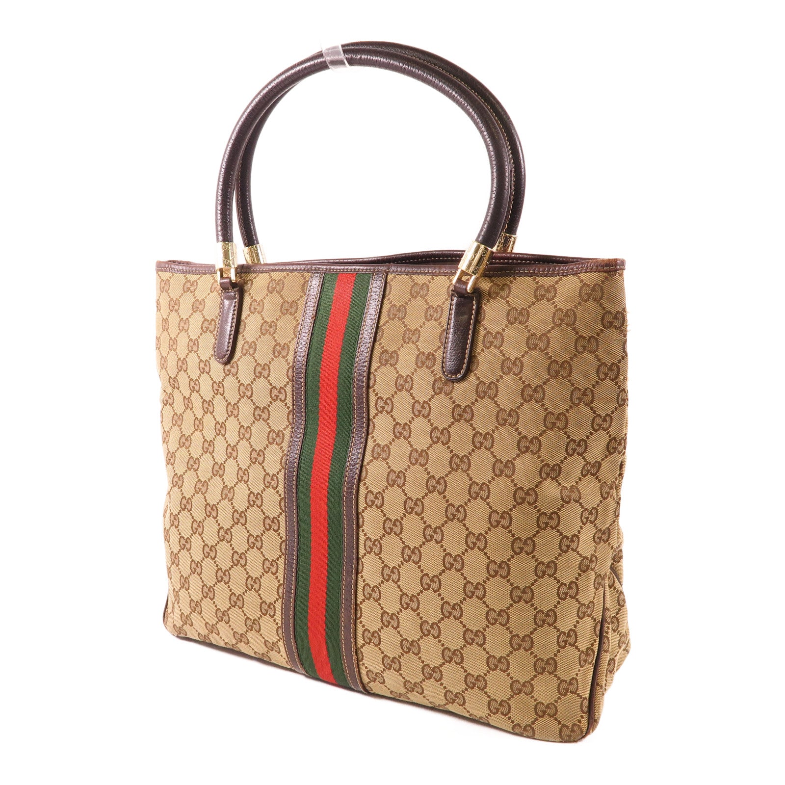 GUCCI 帆布Tote Bag金扣手挽袋
