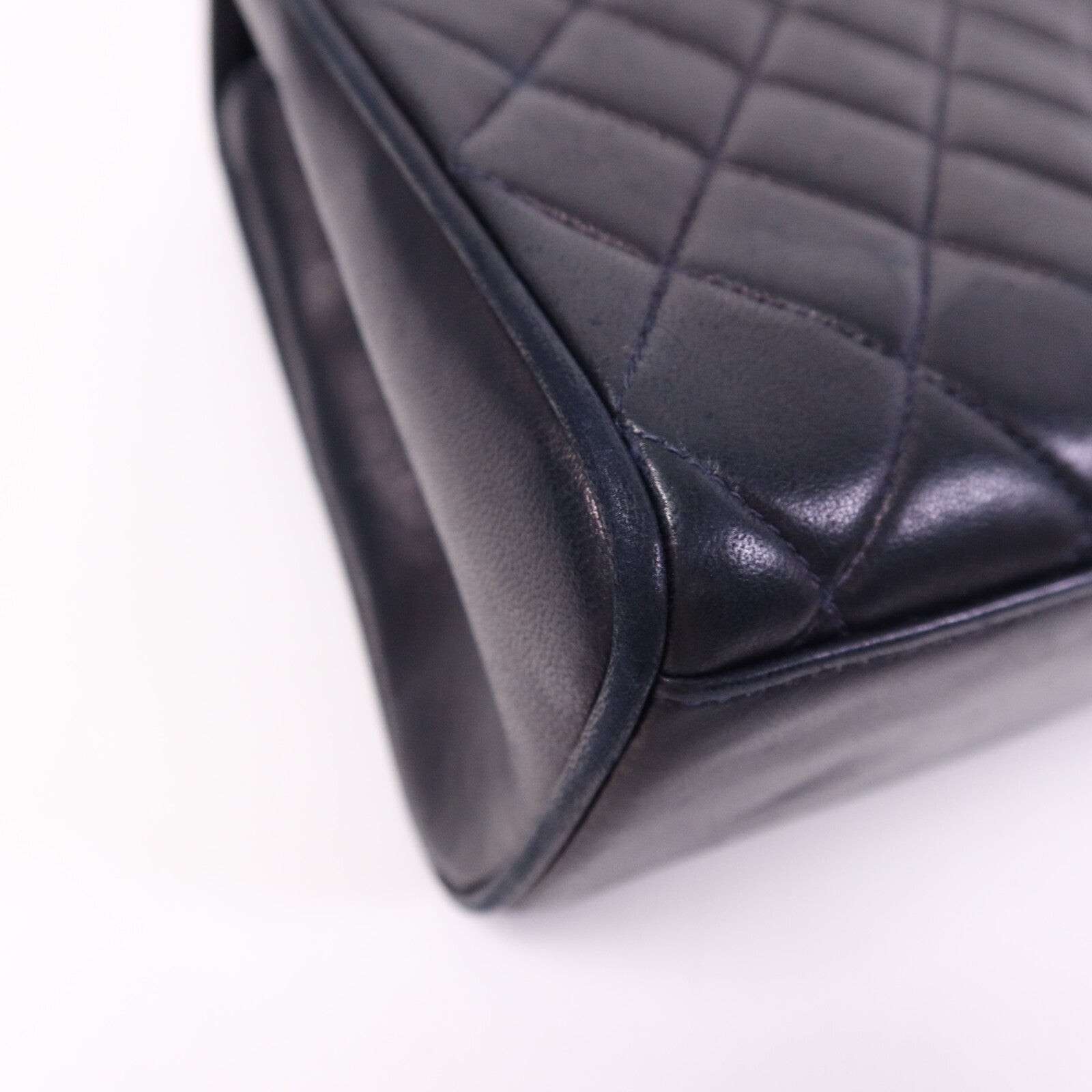 CHANEL 羊皮皮革Vintage Flap Bag金扣手挽袋