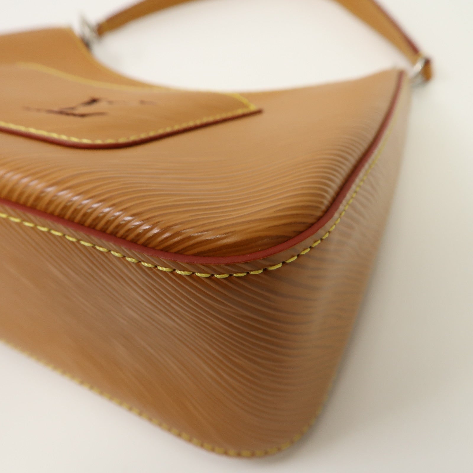 LOUIS VUITTON Epi Marelle銀扣手挽肩背兩用袋棕色