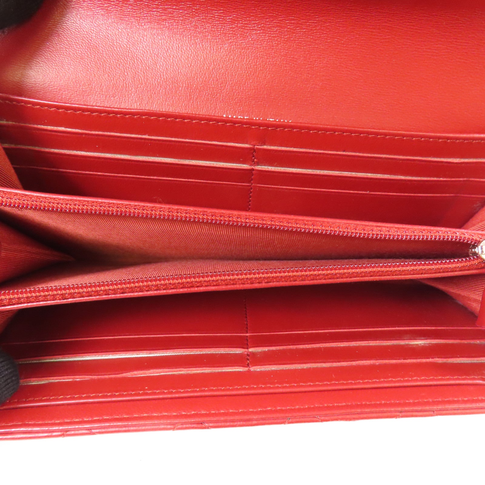 CHANEL 羊皮皮革Long Wallet銀扣長錢包