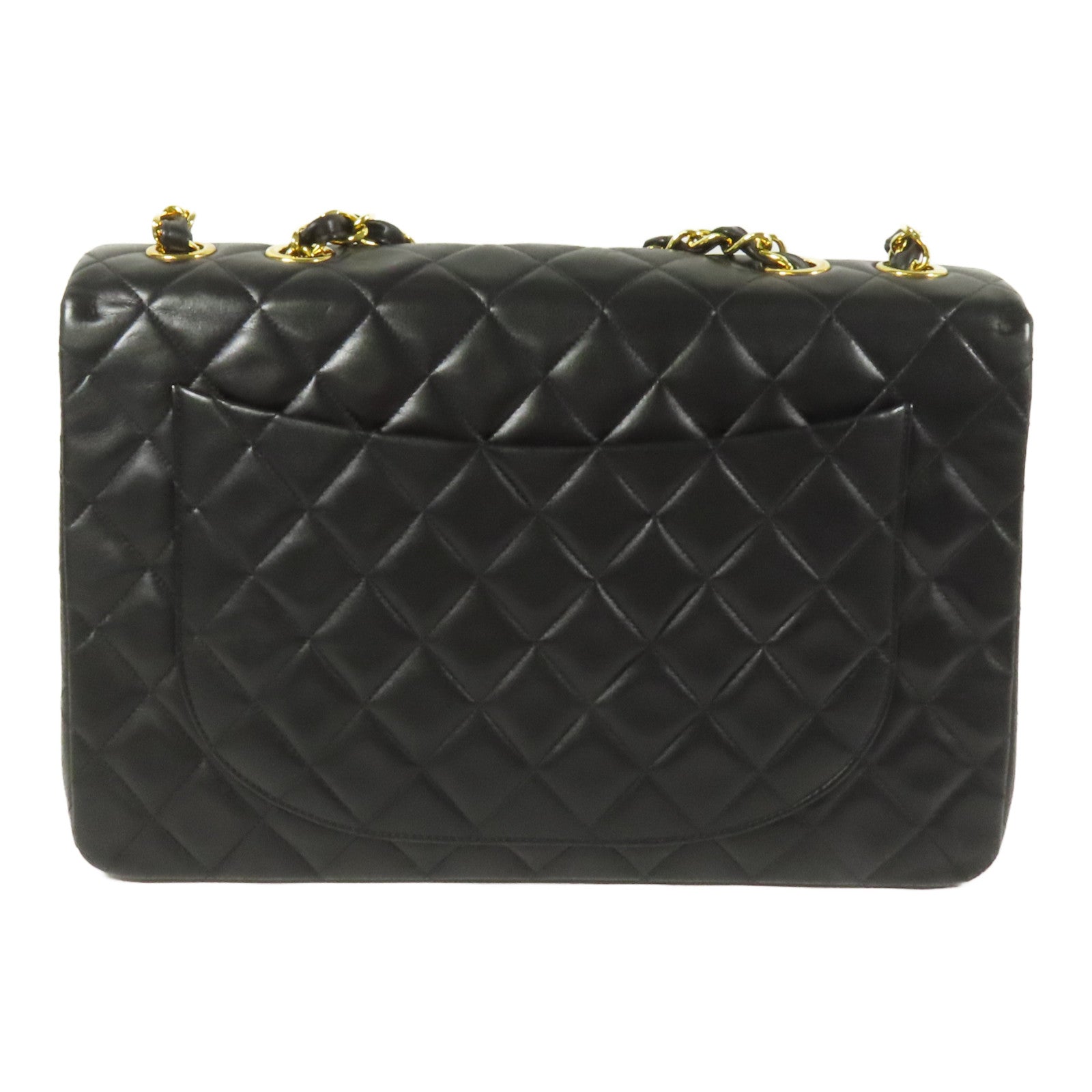 CHANEL 羊皮皮革Vintage Chain Shoulder金扣肩背袋