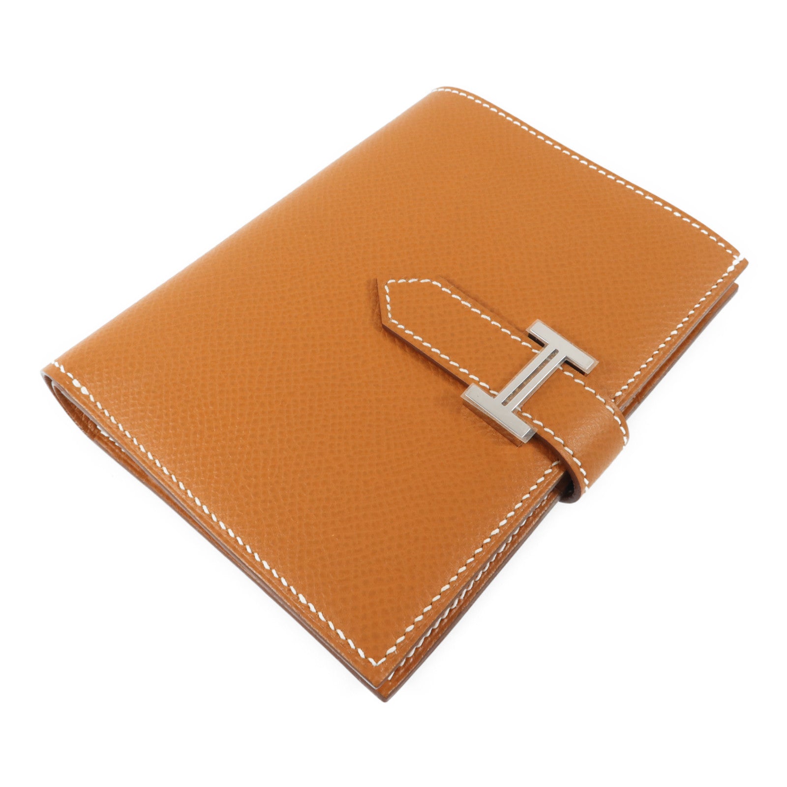 HERMES Epsom皮革Bearn Compact Wallet錢包Gold