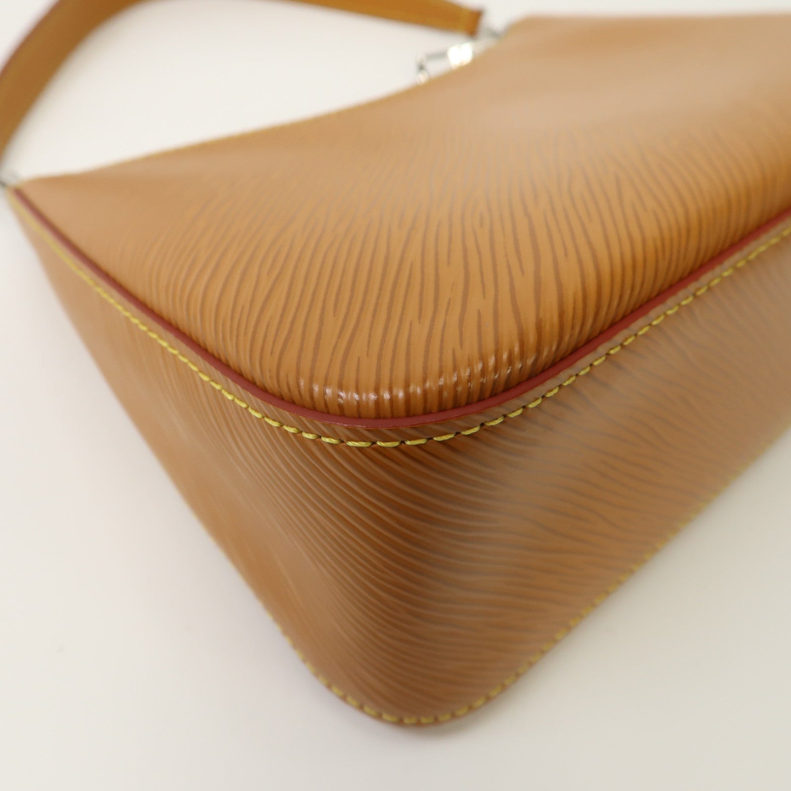 LOUIS VUITTON Epi Marelle銀扣手挽肩背兩用袋棕色