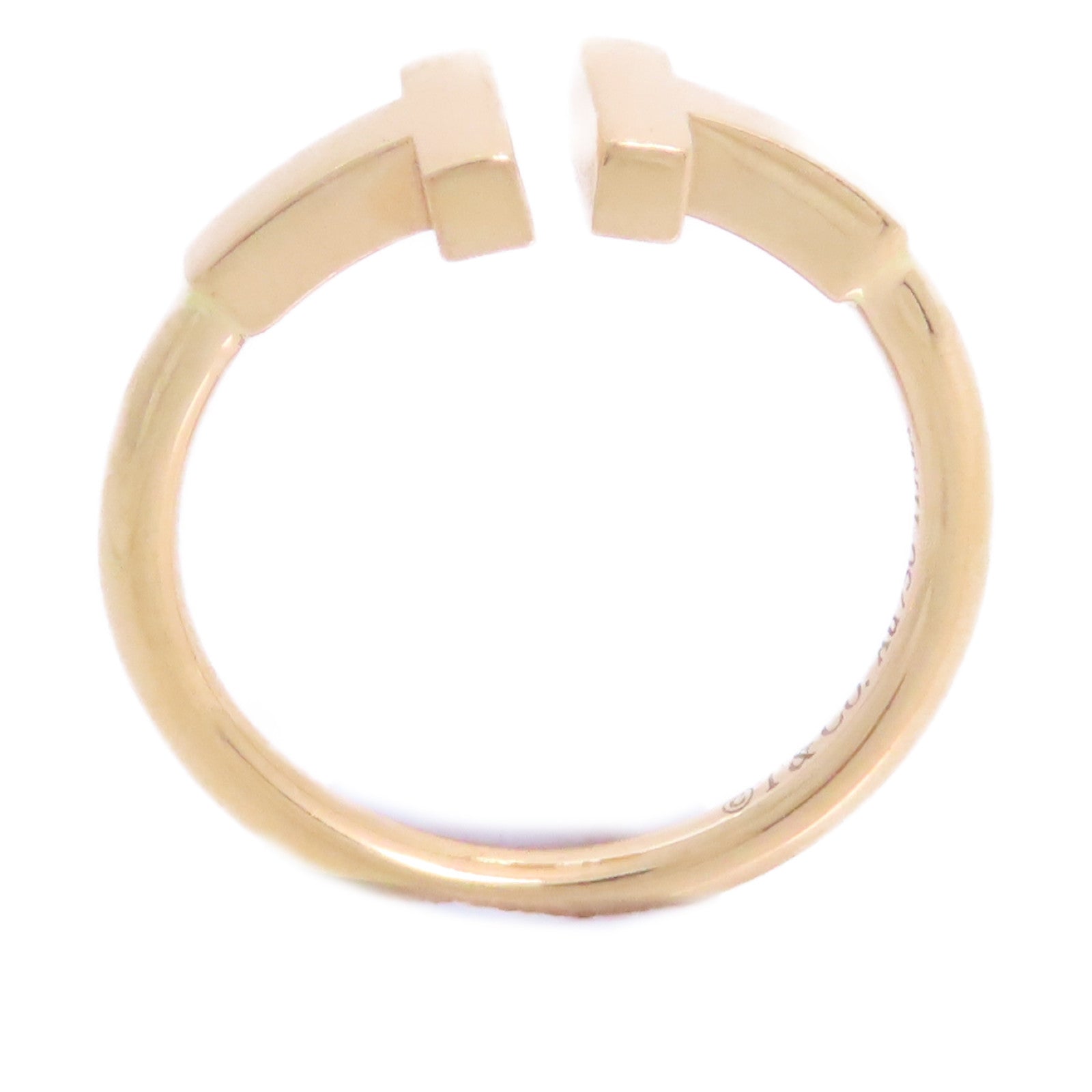 TIFFANY＆CO 18K玫瑰金T Wire Ring戒指US#4.75