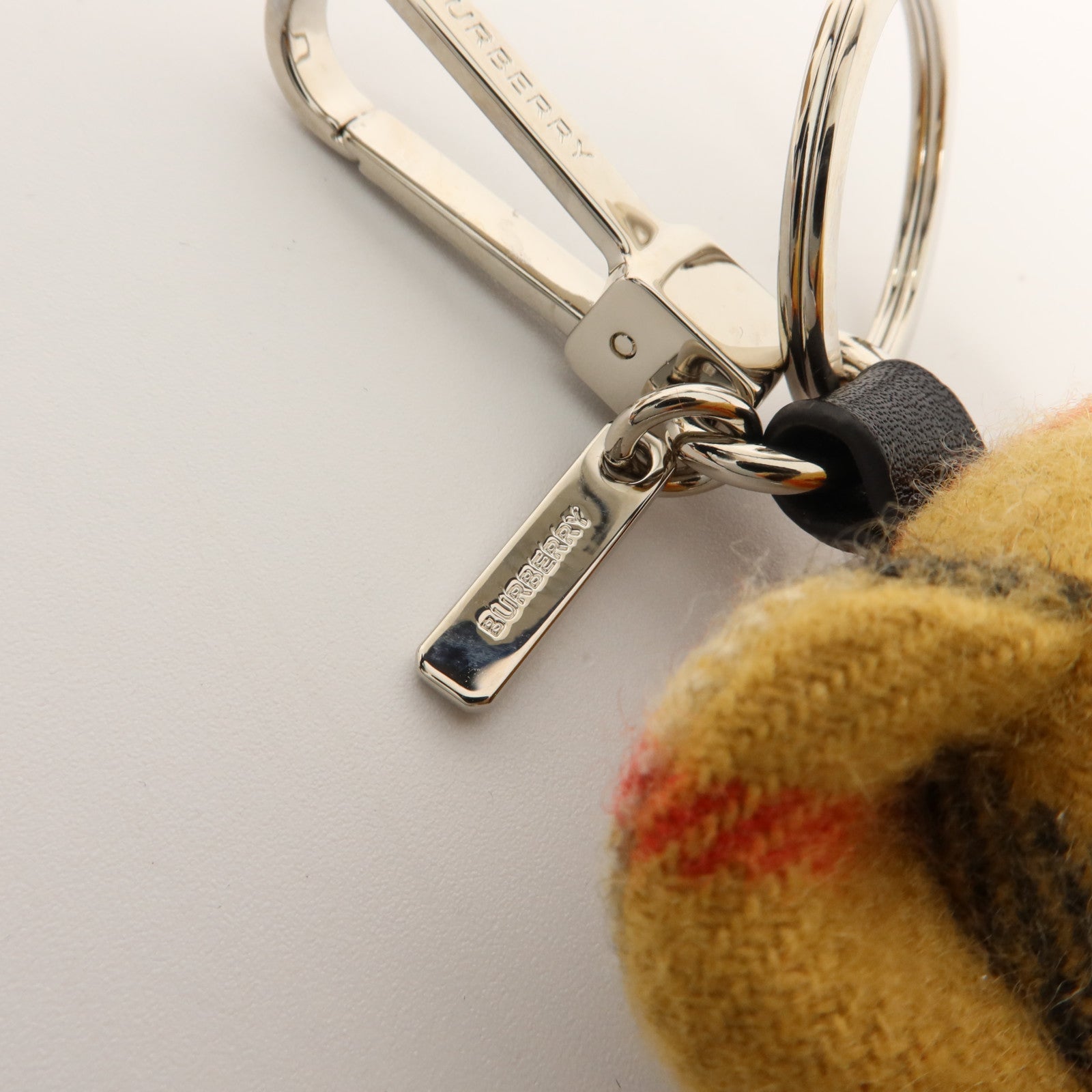 BURBERRY 羊絨/聚酯纖維Thomas Bear Key Chain鎖匙扣