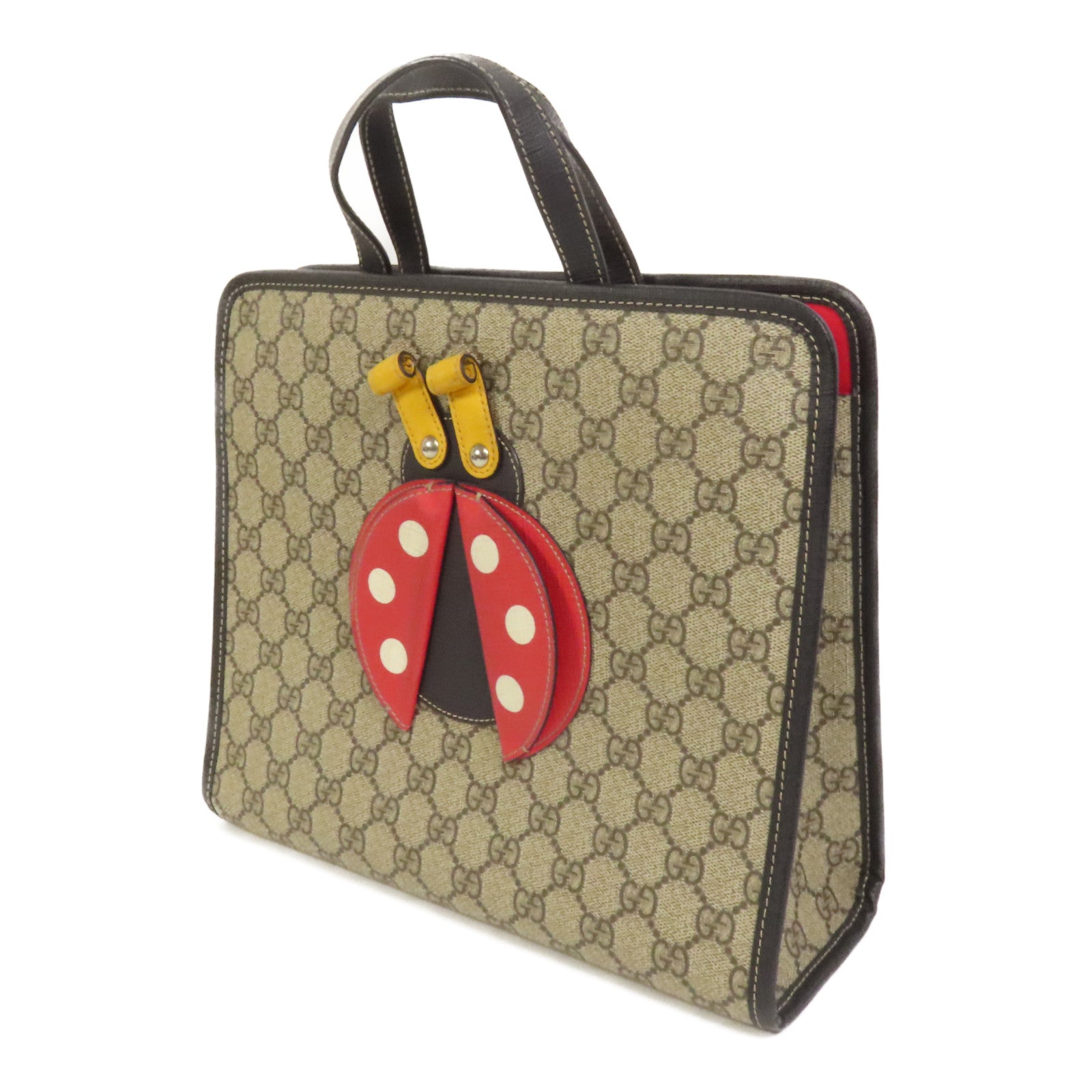 GUCCI 塗層帆布Ladybug手挽袋