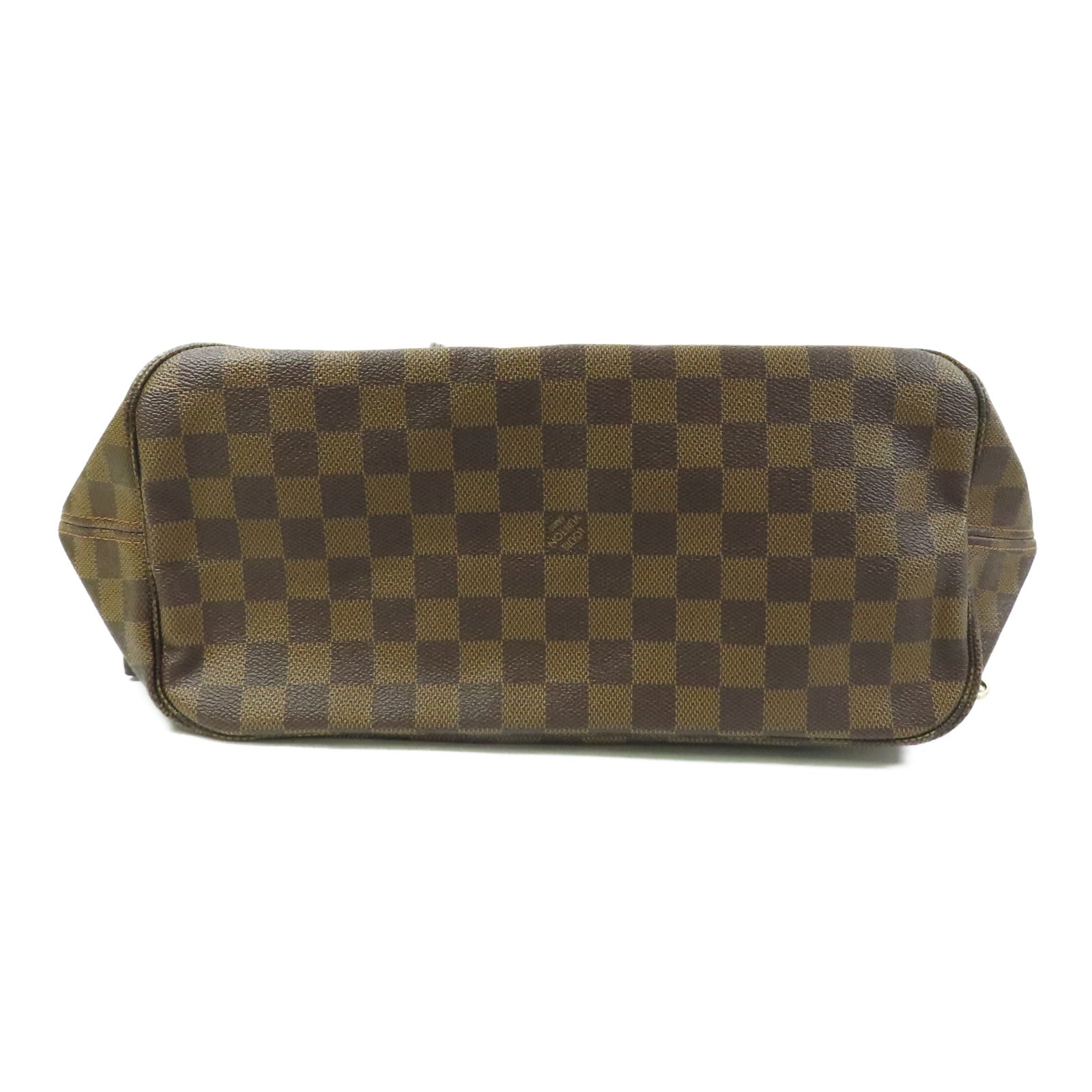 LOUIS VUITTON Damier Neverfull MM金扣肩背袋/手挽袋