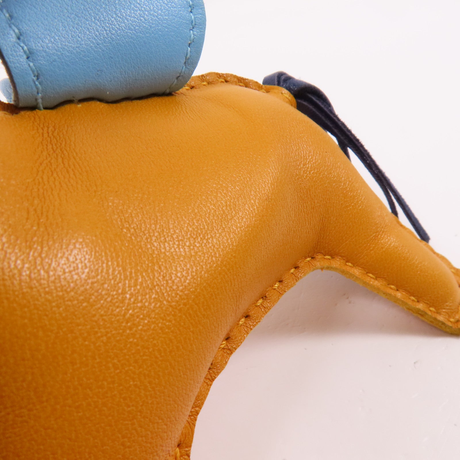 HERMES Milo皮革Rodeo MM Charm掛飾Jaune D'or