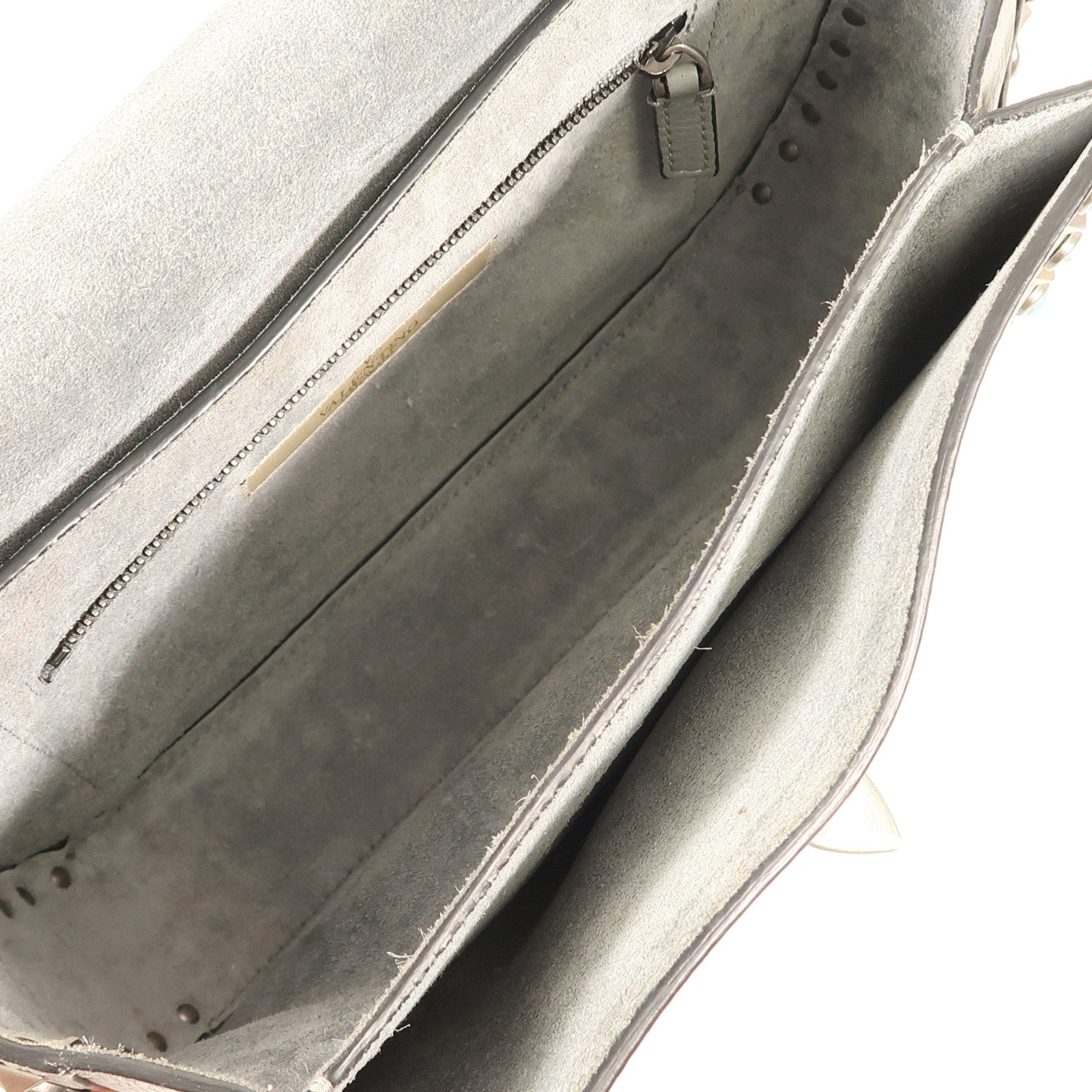 Valentino 牛皮皮革Shoulder Bag銀扣肩背袋