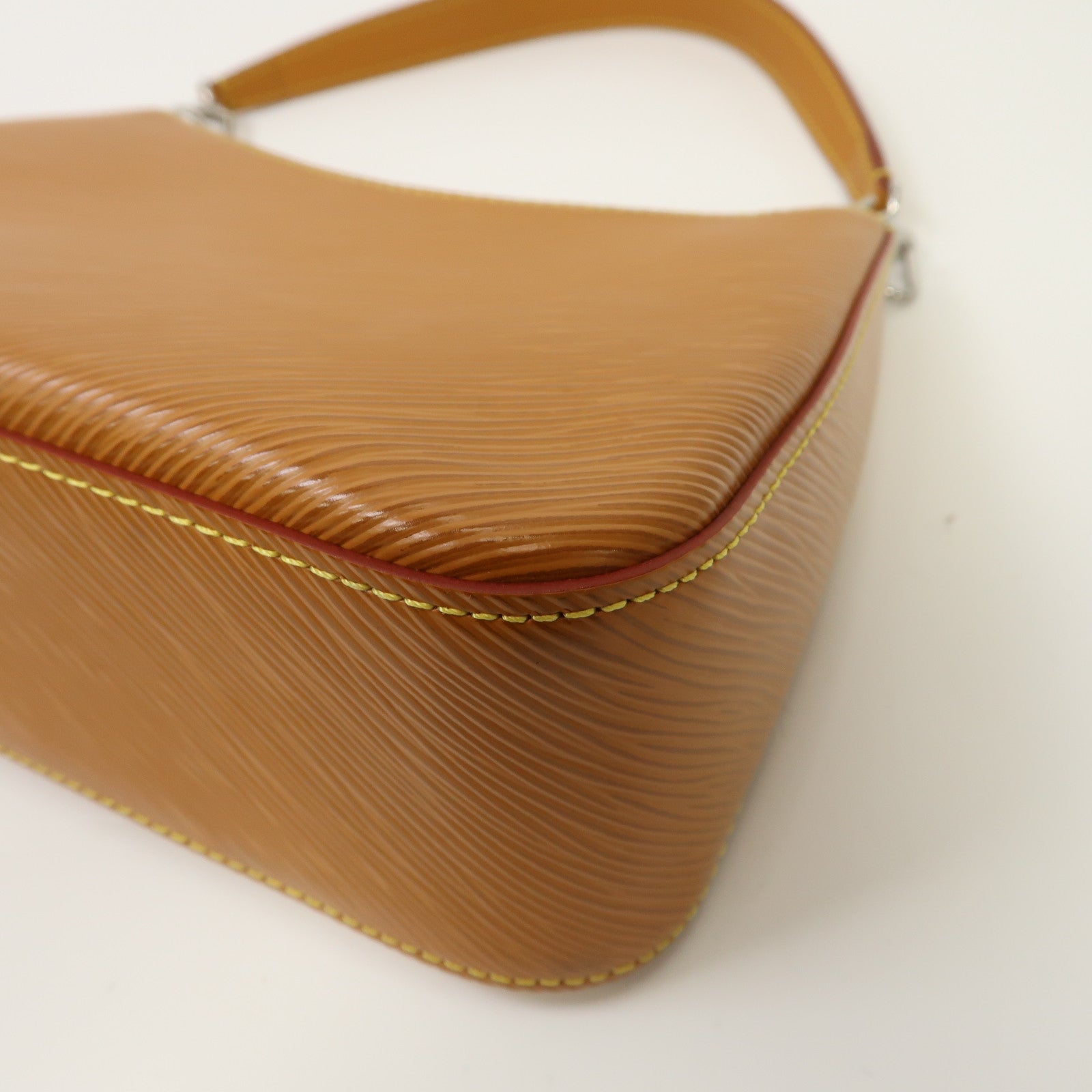 LOUIS VUITTON Epi Marelle銀扣手挽肩背兩用袋棕色