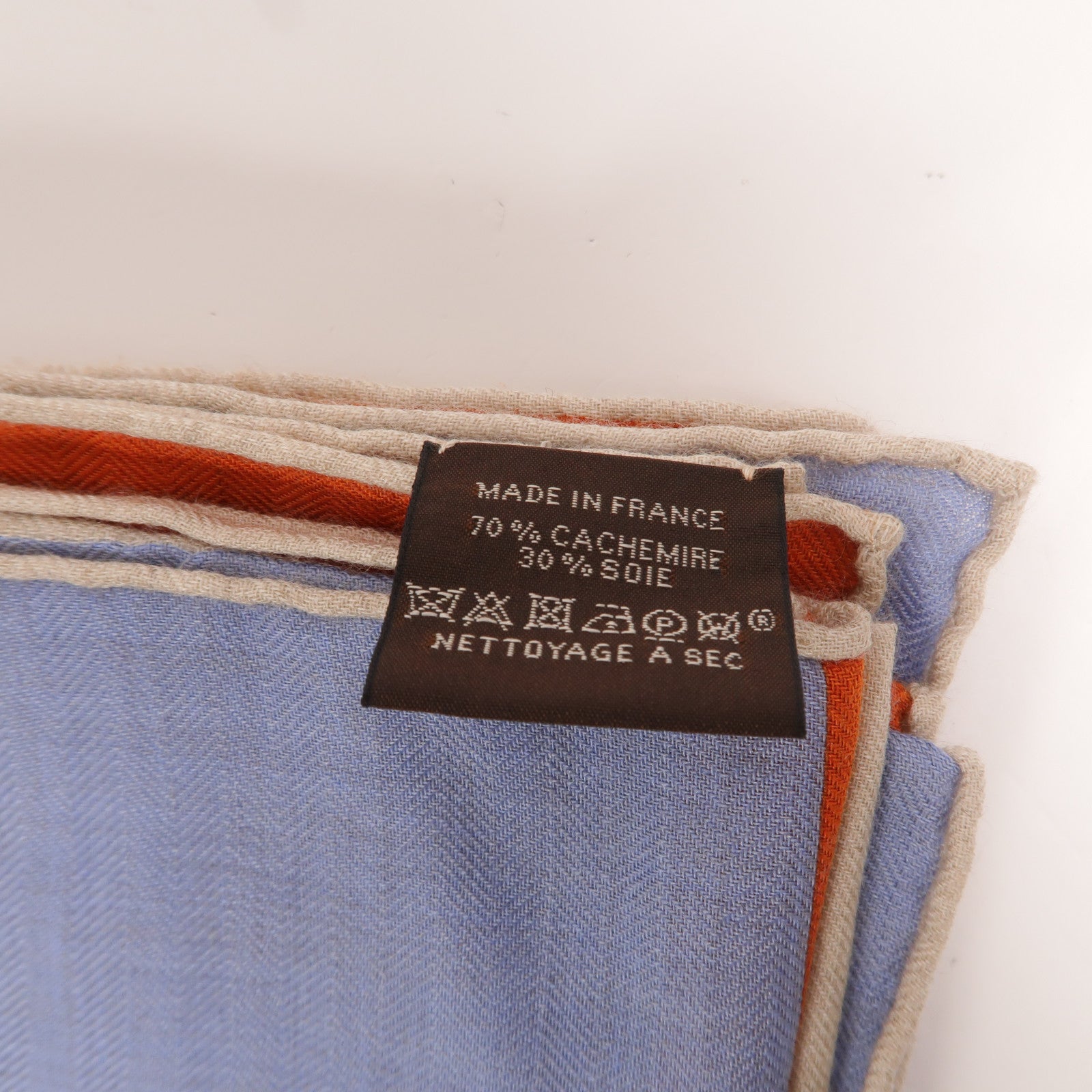 HERMES 羊絨/絲質Applique Pique Shawl 140X140cm絲巾