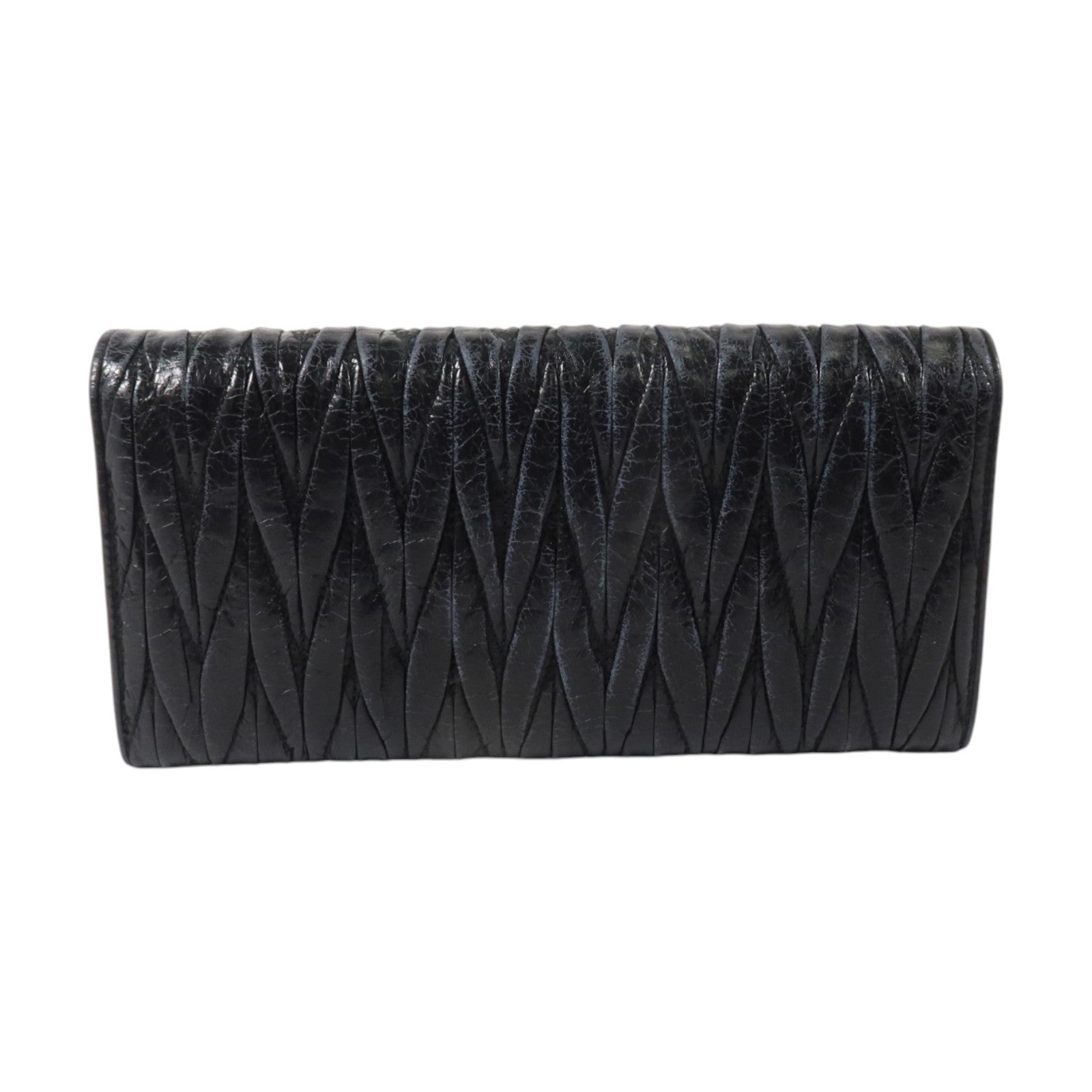 Miu Miu 羊皮皮革Long Wallet銀扣長錢包