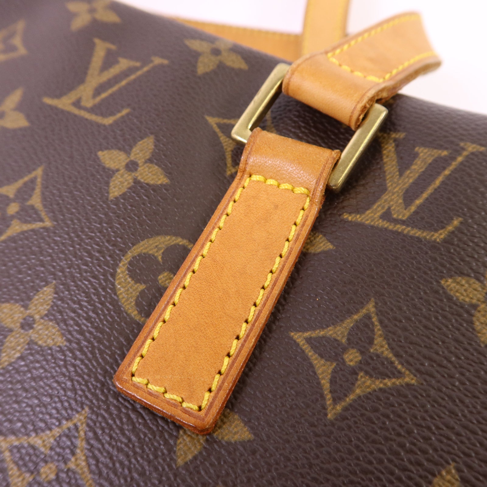 LOUIS VUITTON Monogram Cite GM金扣肩背袋棕色