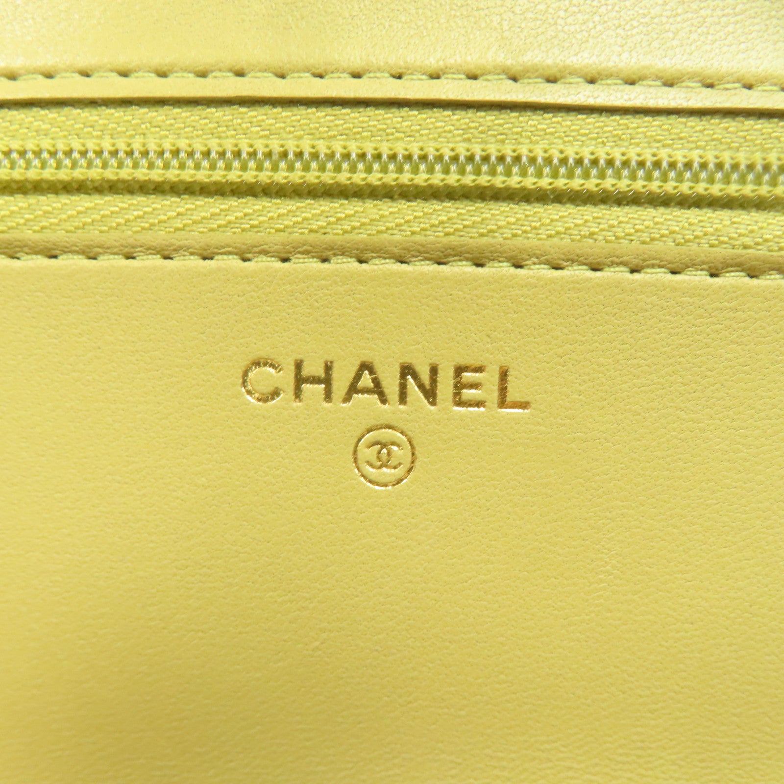 CHANEL 菱格羊皮皮革Handle Chain Flap金扣手挽肩背兩用袋淺綠色