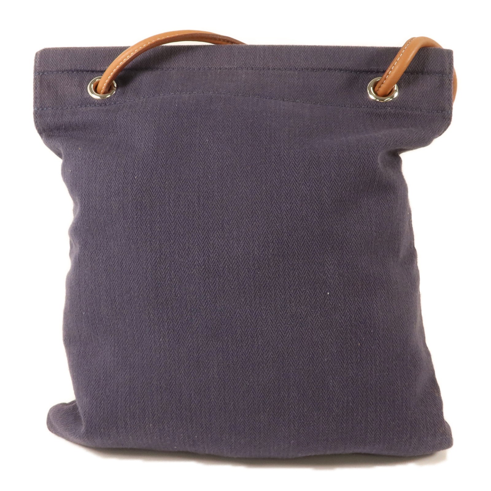 HERMES 帆布/牛皮皮革Aline PM手挽袋Bleu Indigo