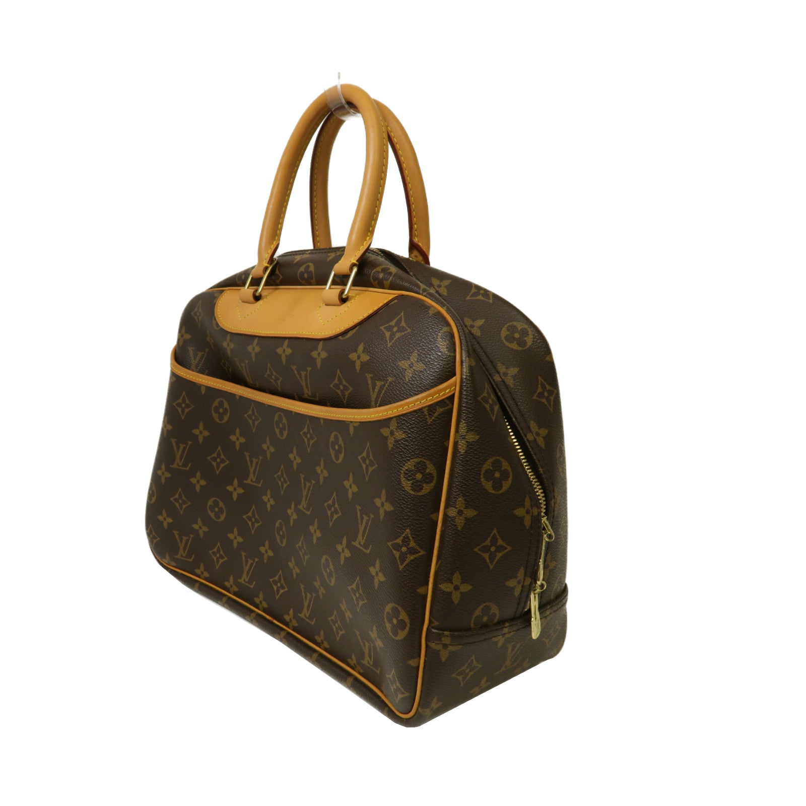 LOUIS VUITTON 【激減優惠】Monogram Deauville金扣手挽袋啡色