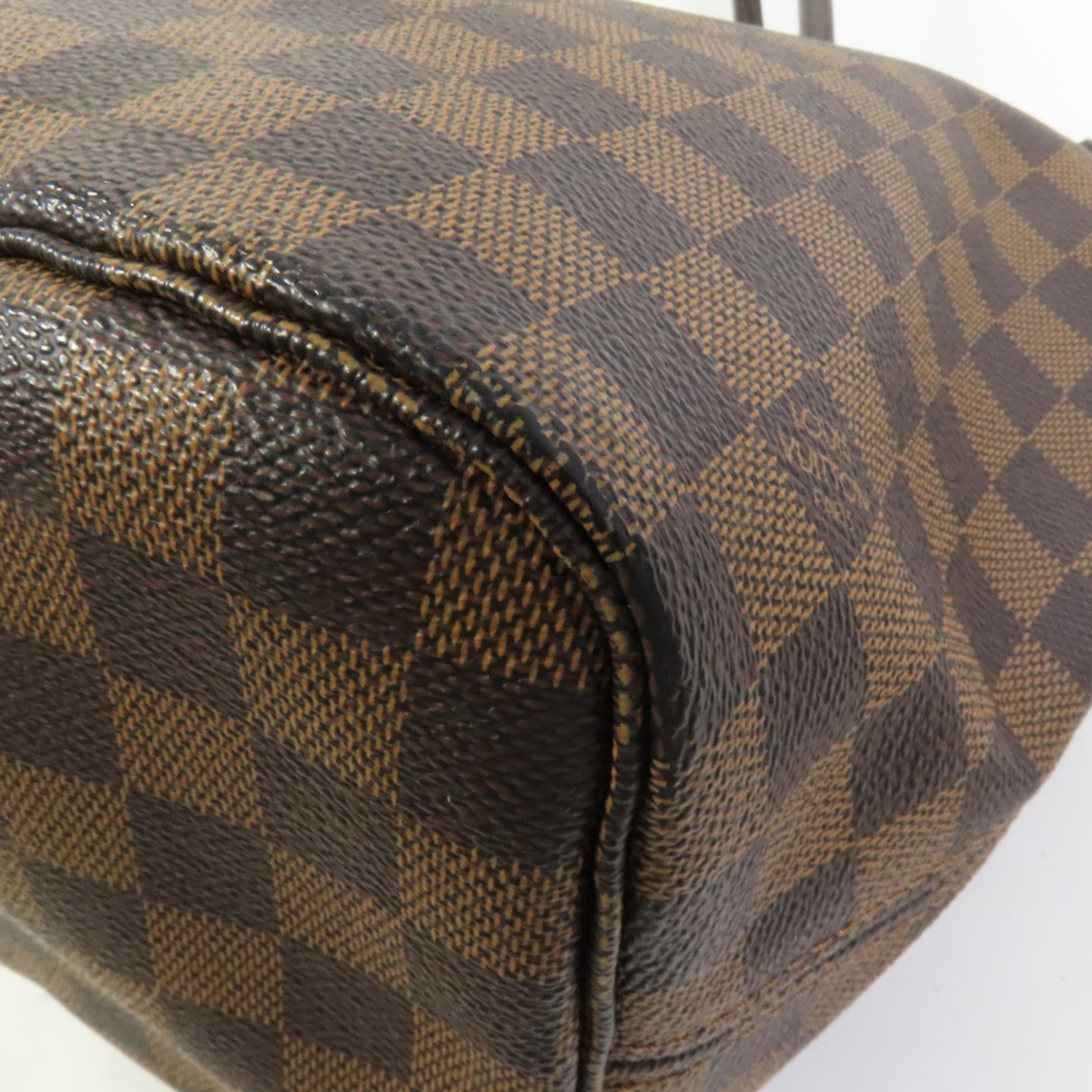 LOUIS VUITTON Damier Neverfull MM金扣肩背袋/手挽袋