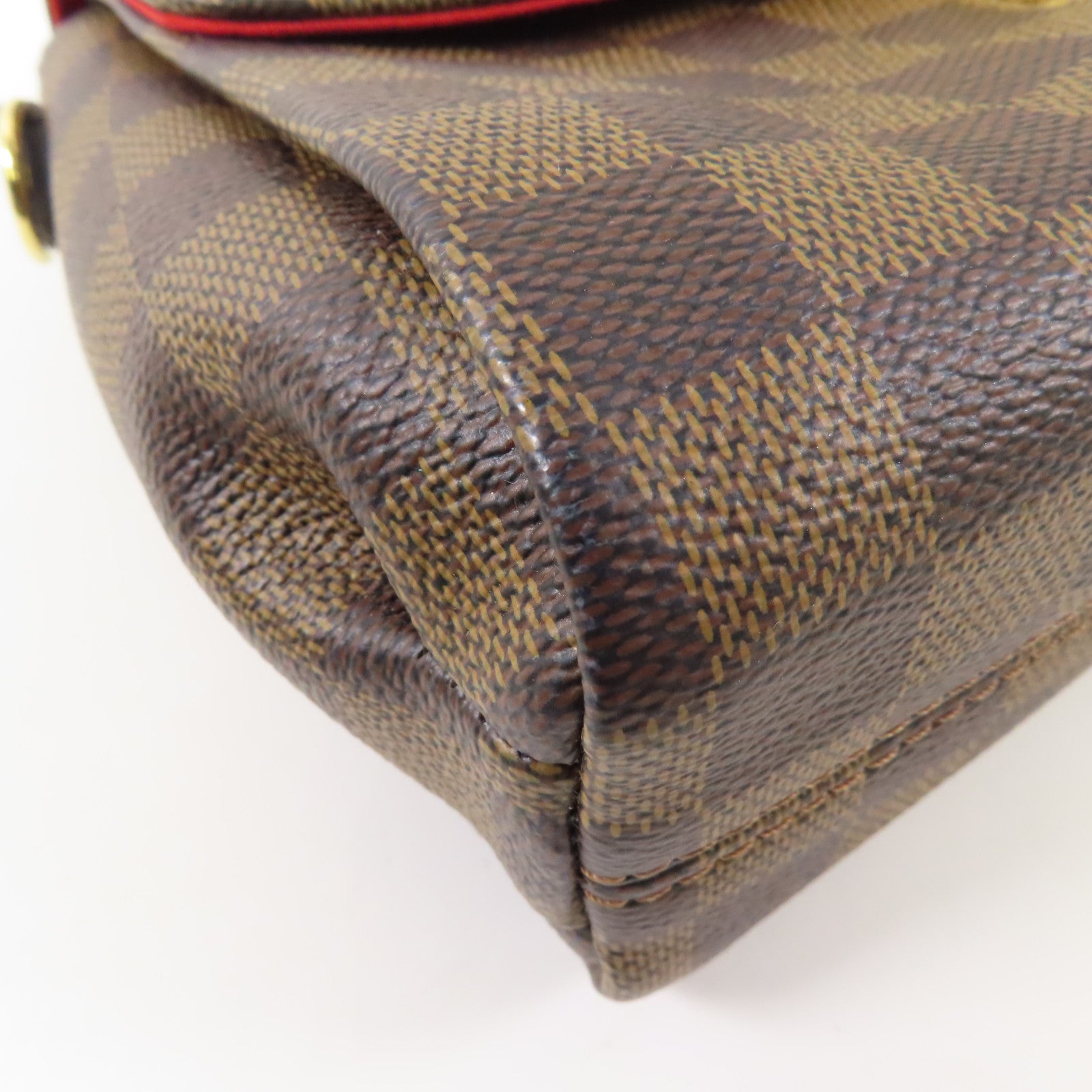 LOUIS VUITTON Damier Croisette金扣手挽肩背兩用袋