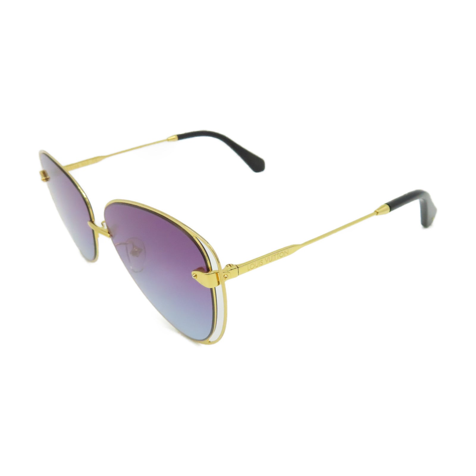 LOUIS VUITTON 【激減優惠】PVC/金屬A Nous Deux Sunglasses太陽眼鏡紫色/金色