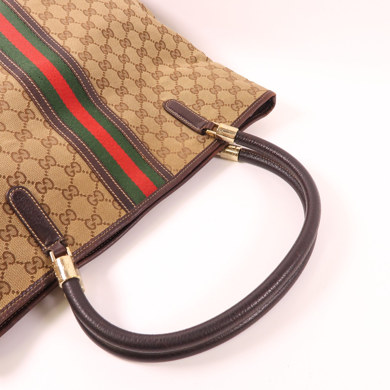 GUCCI 帆布Tote Bag金扣手挽袋