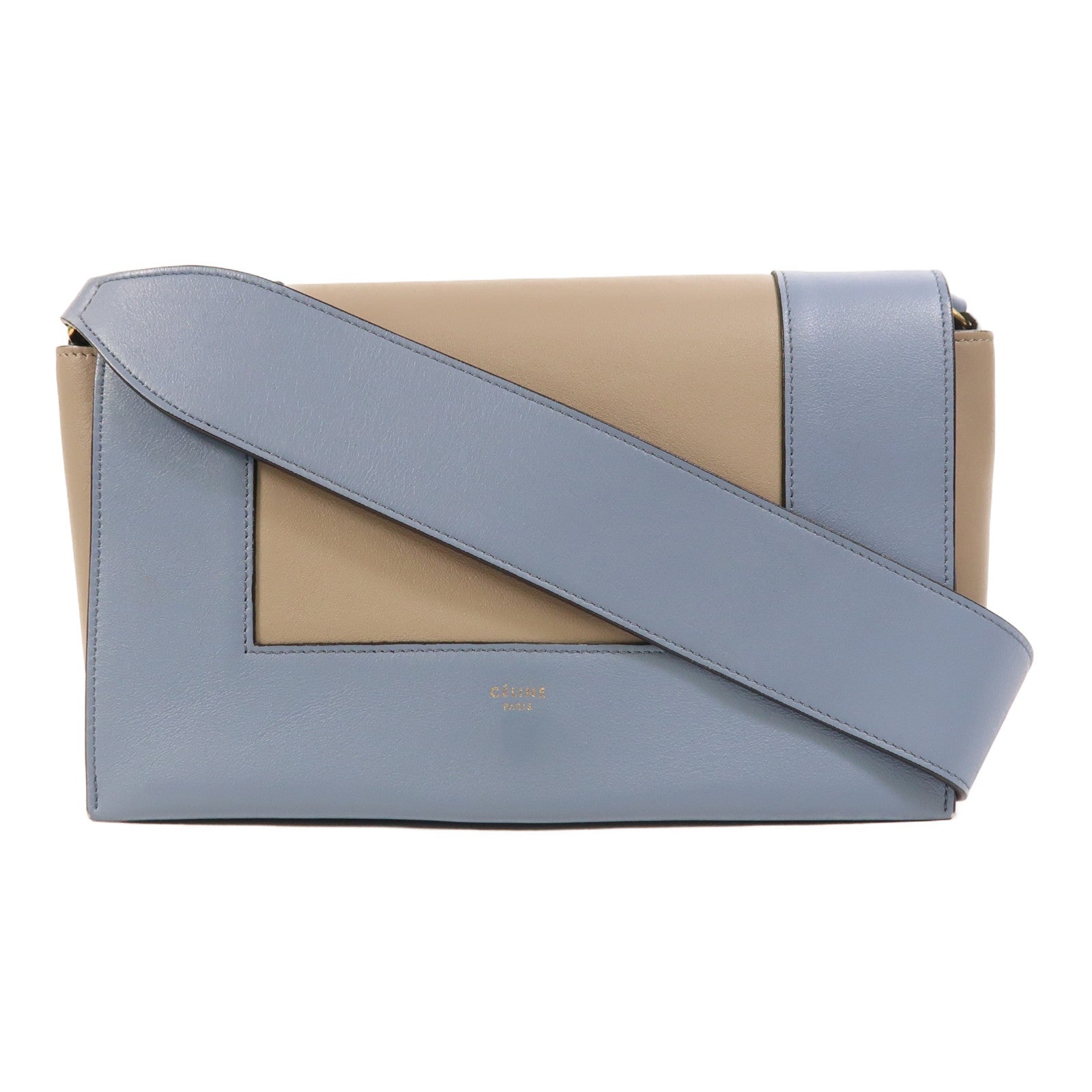 CELINE 牛皮皮革Frame金扣肩背袋