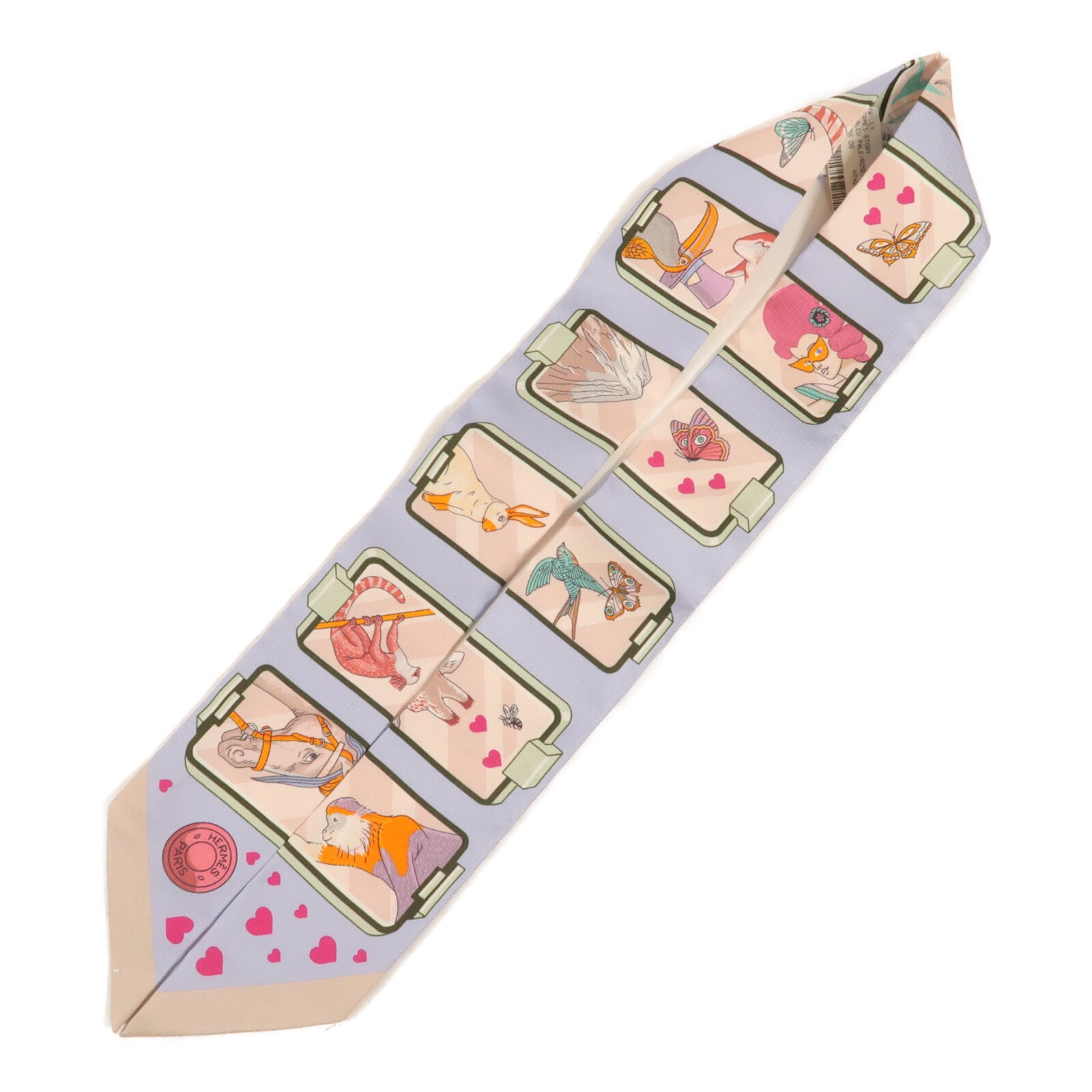 HERMES 絲質Twilly絲巾